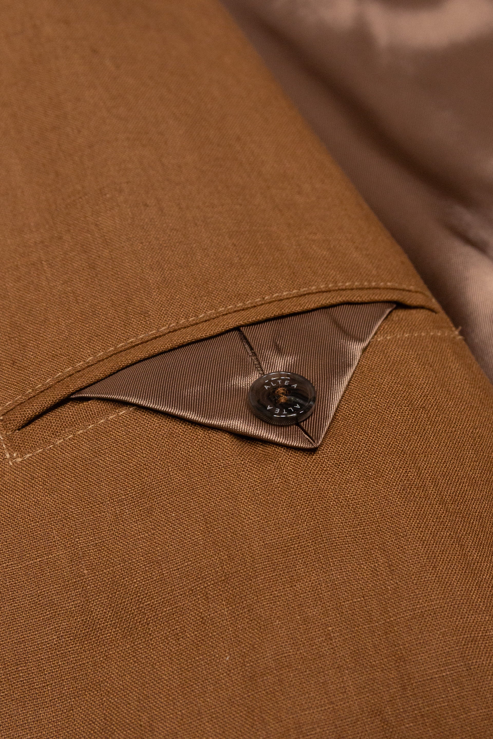 Giacca Aston Lino Tinto Pezza - Cuoio