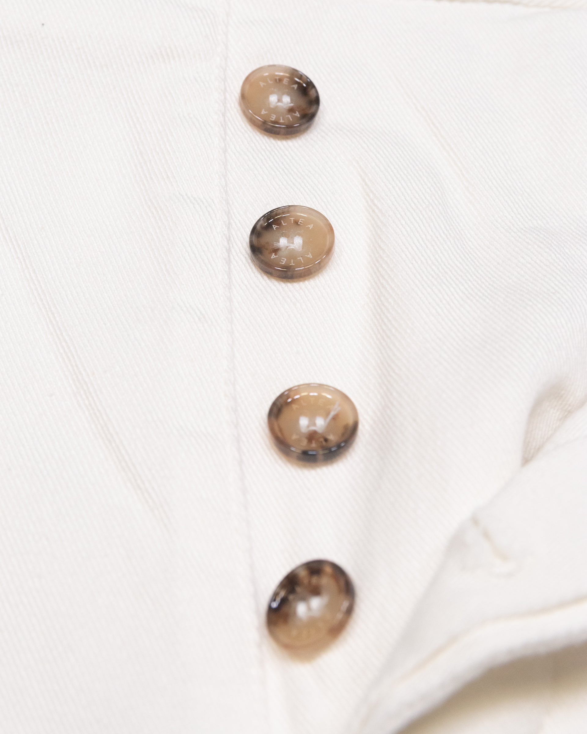 Pantalone chino Oscar in bull di cotone stretch - Bianco