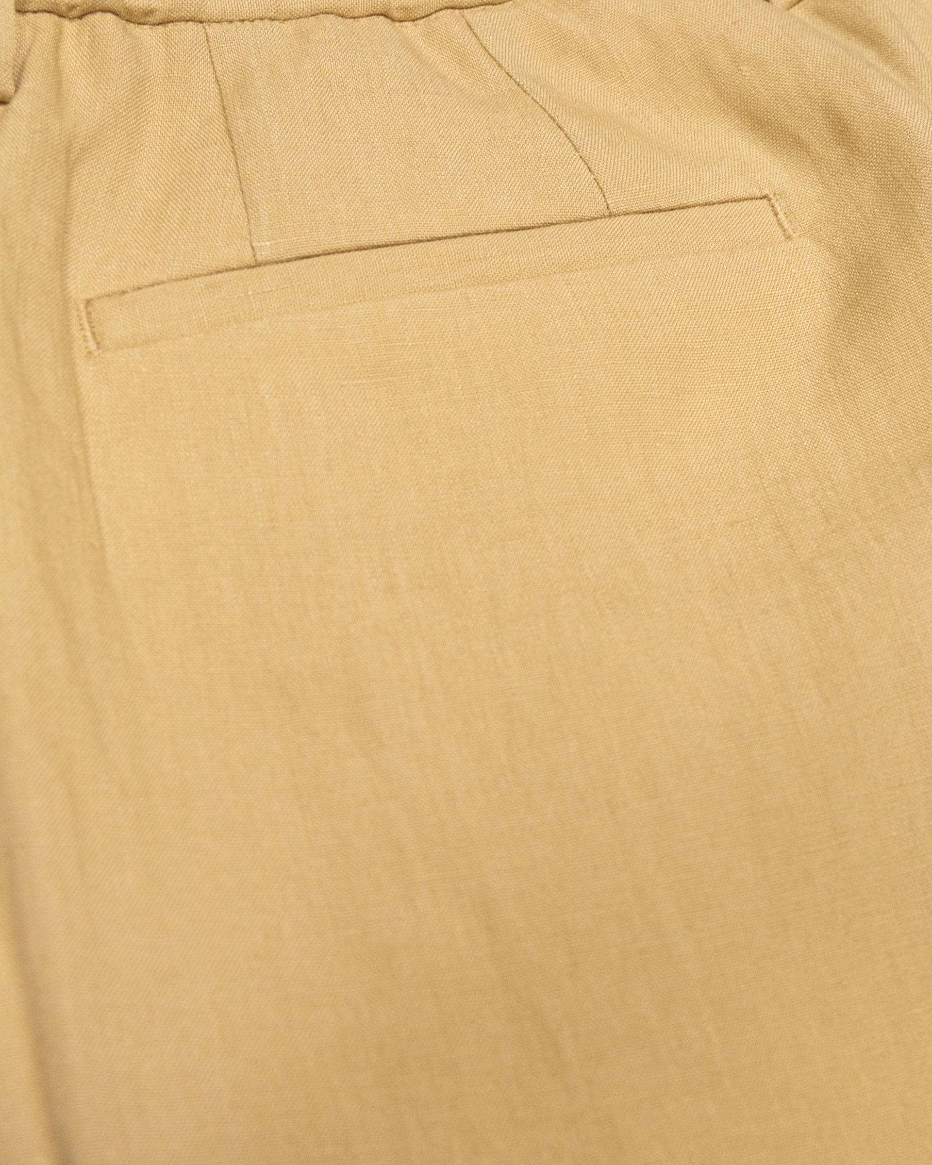 Pantalone chino Ronny in lino con pinces - Beige