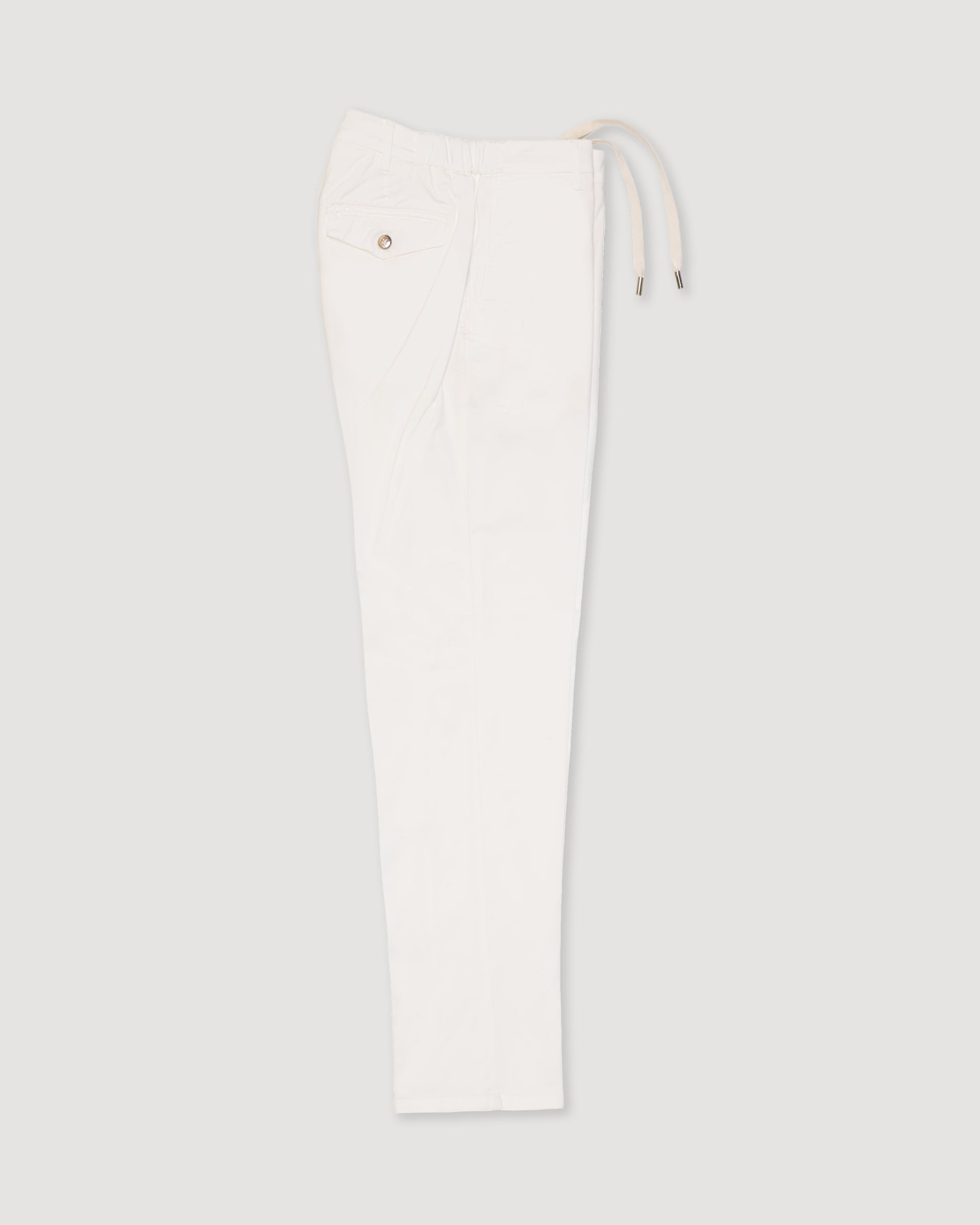 Pantalone chino Dumbo in cotone stretch con coulisse - Panna Scuro