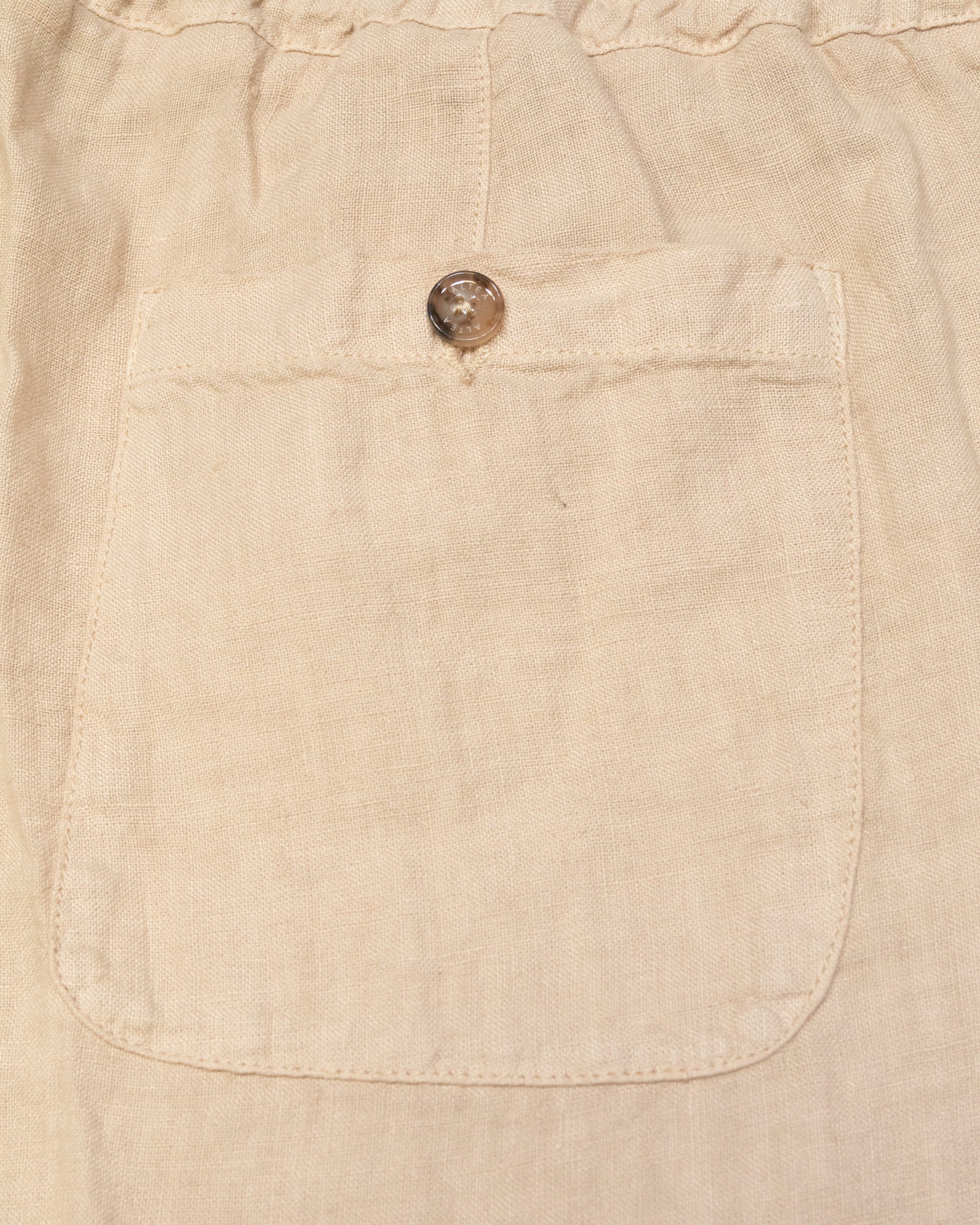 Bermuda Samuel in lino con coulisse - Beige