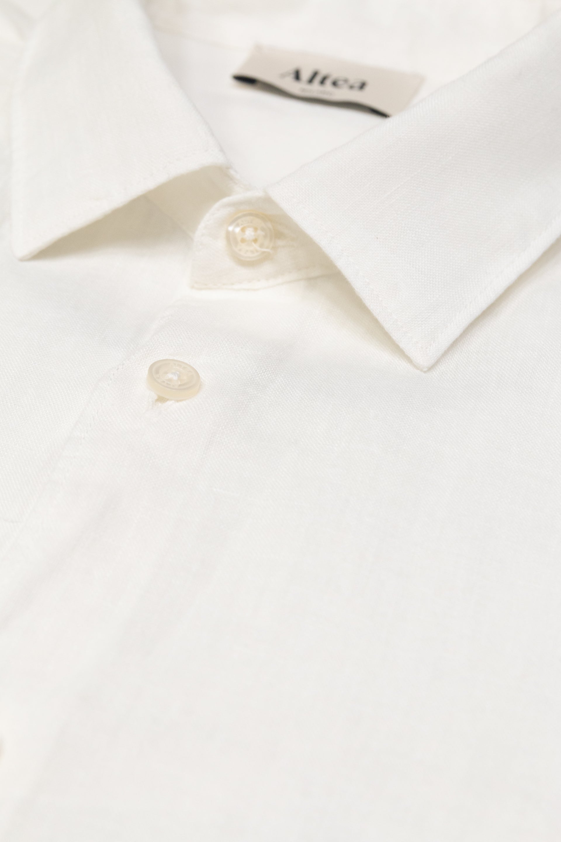 Camicia Bond Lino M/ L Tinto Capo - Panna Scuro