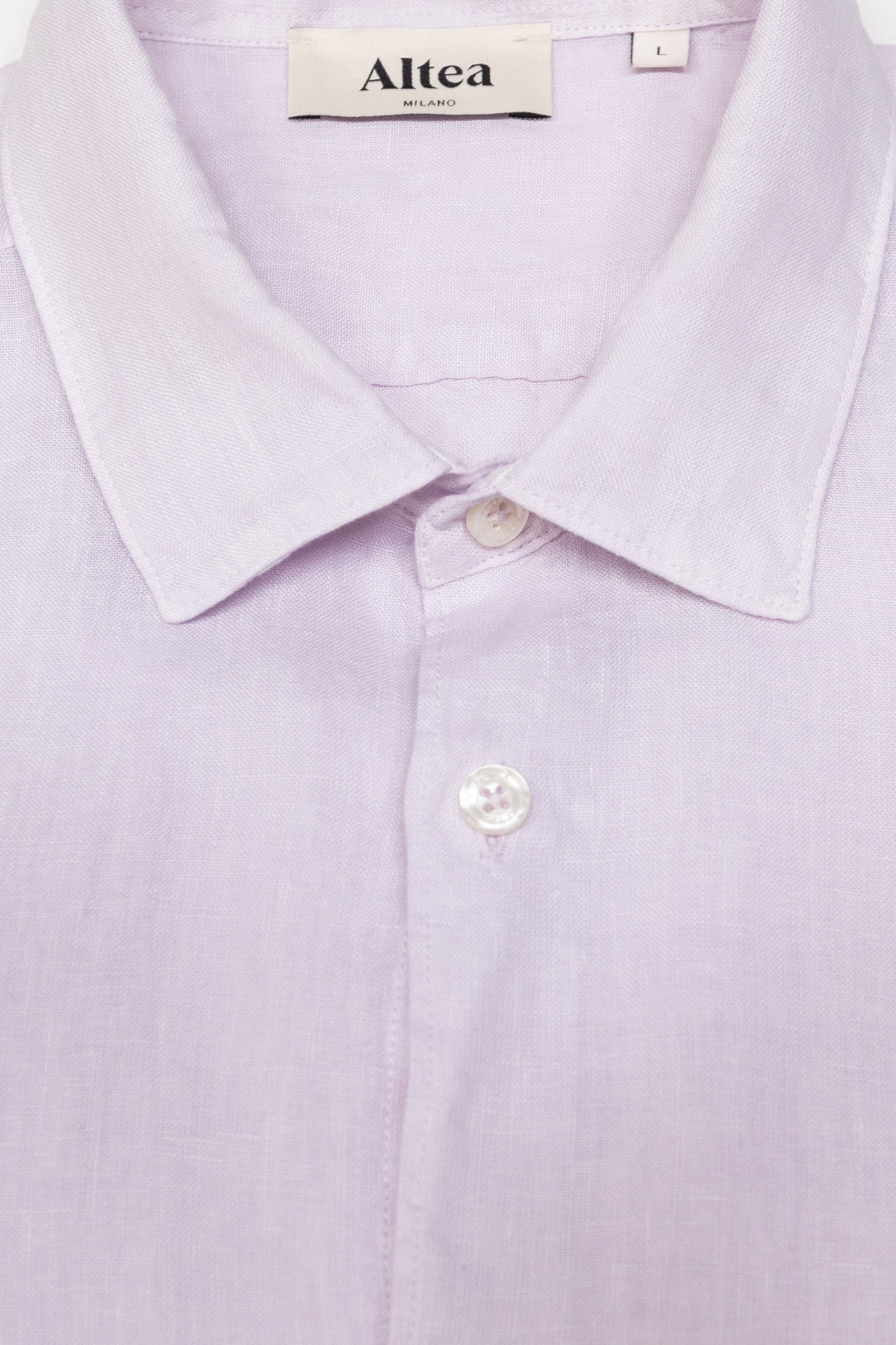 Camicia Bond Lino M/ L Tinto Capo - Glicine