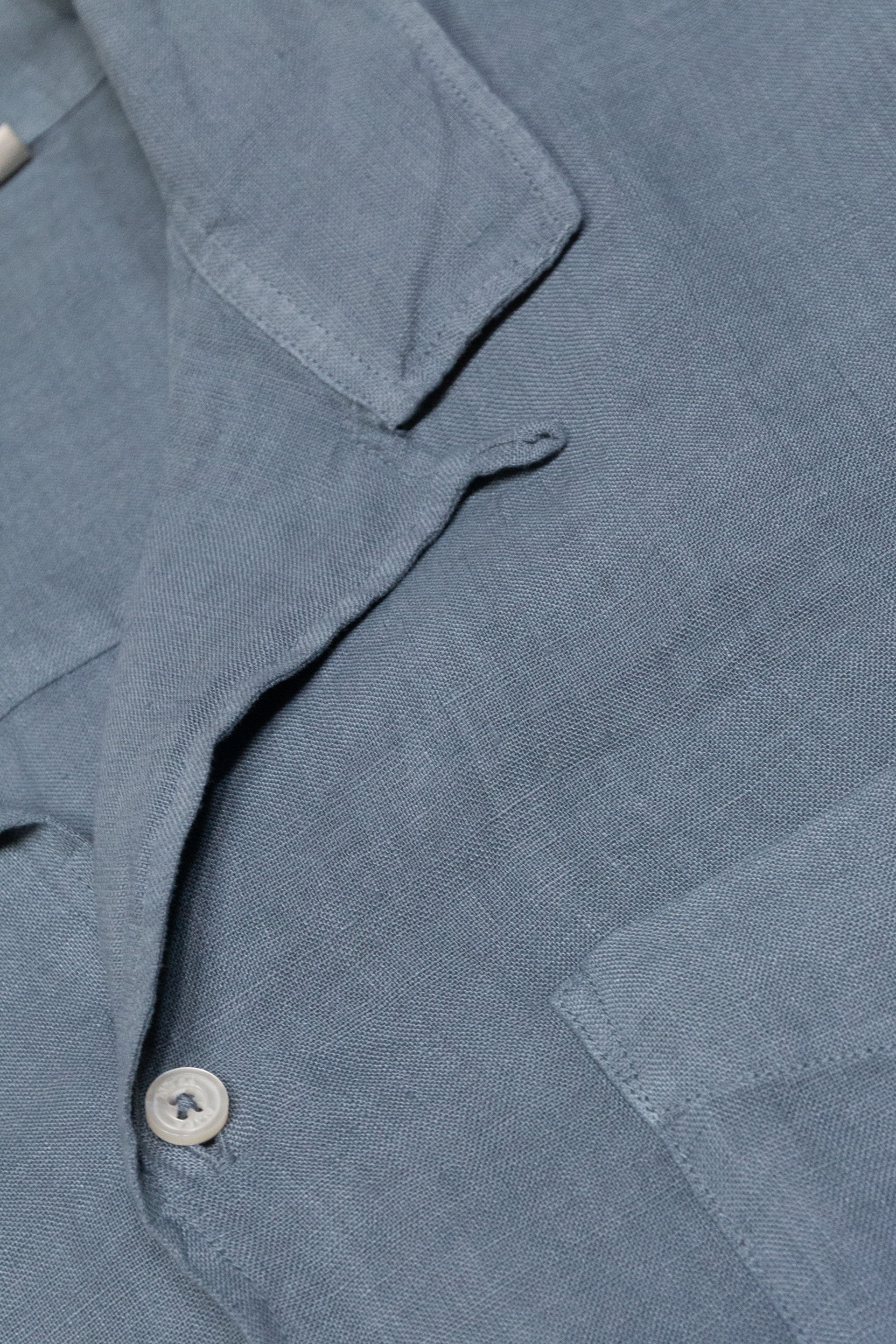 Camicia Bart P. Lino M/ C Tinto Capo - Carta Da Zucchero