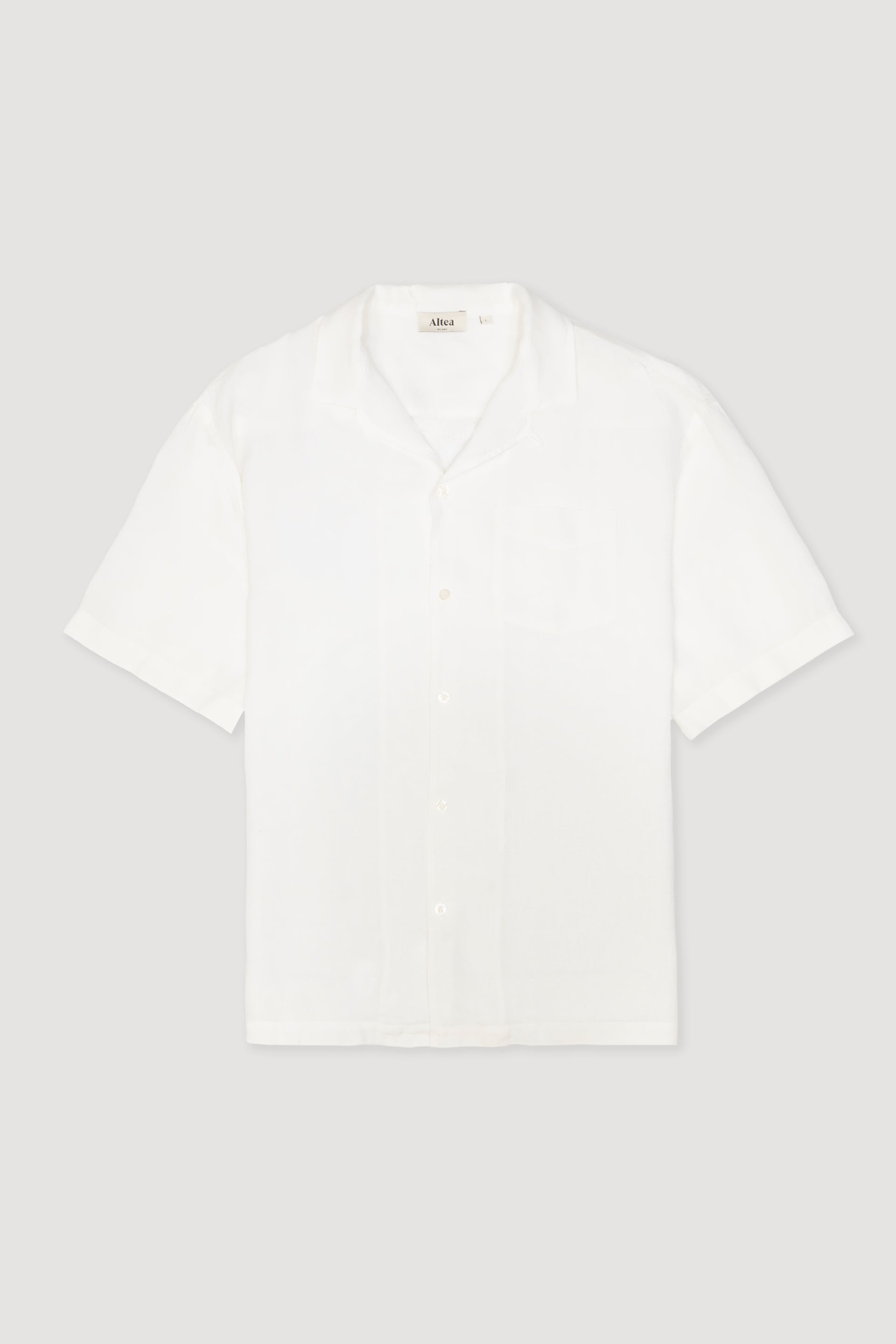 Camicia Bart P. Lino M/ C Tinto Capo - Bianco