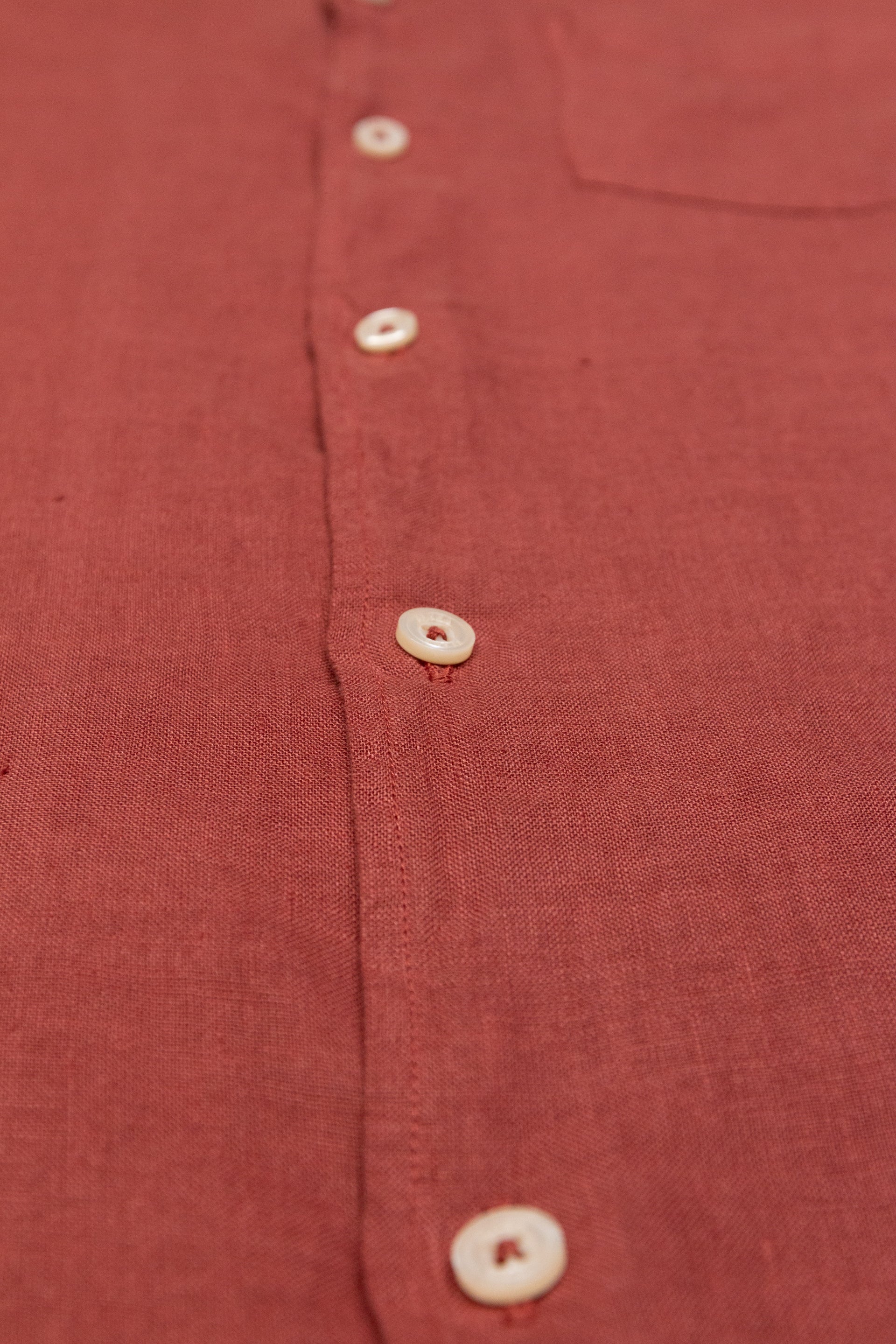 Camicia Bart P. Lino M/ C Tinto Capo - Cotto