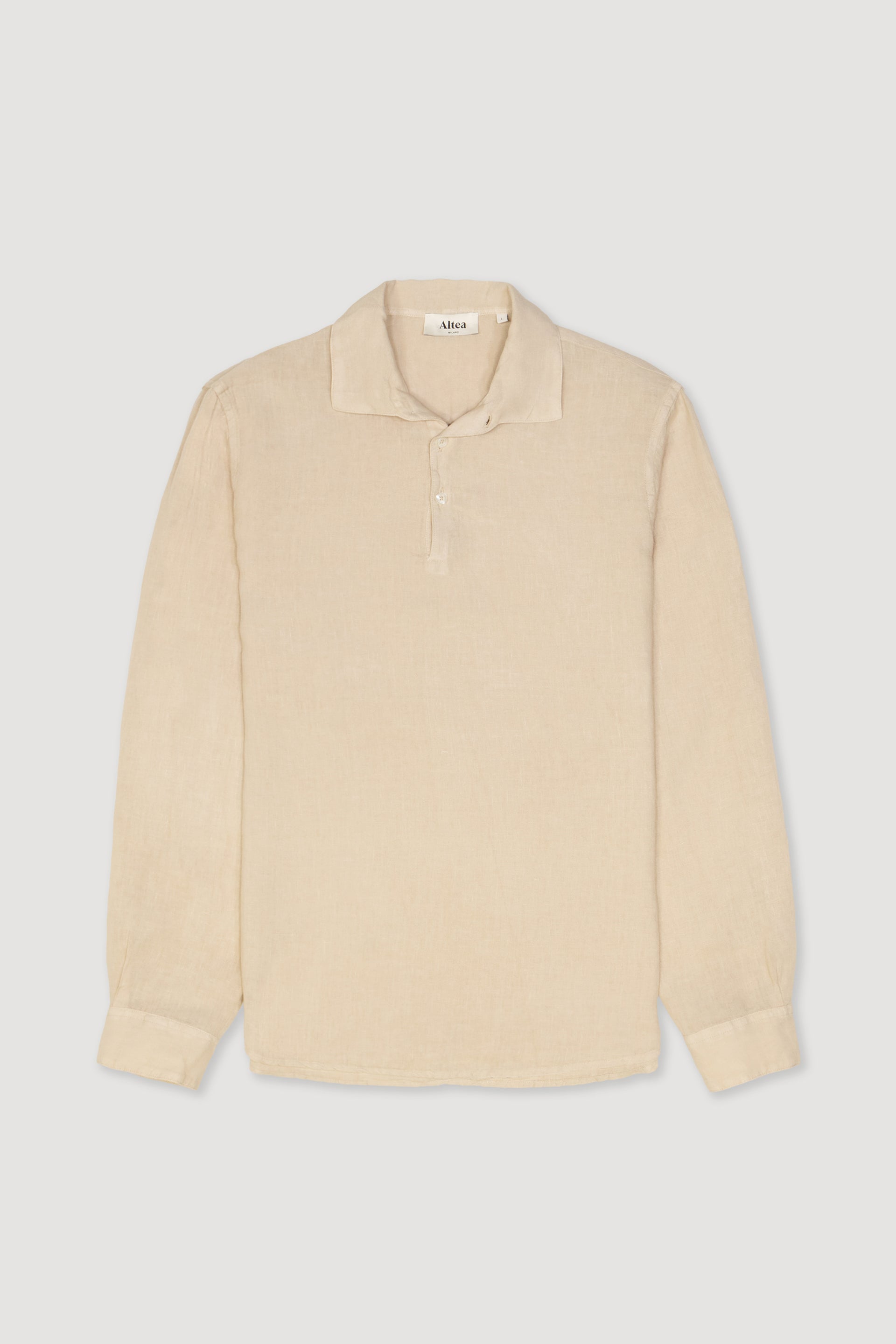 Camicia Polo Bahia M/ L Tinto Capo - Beige