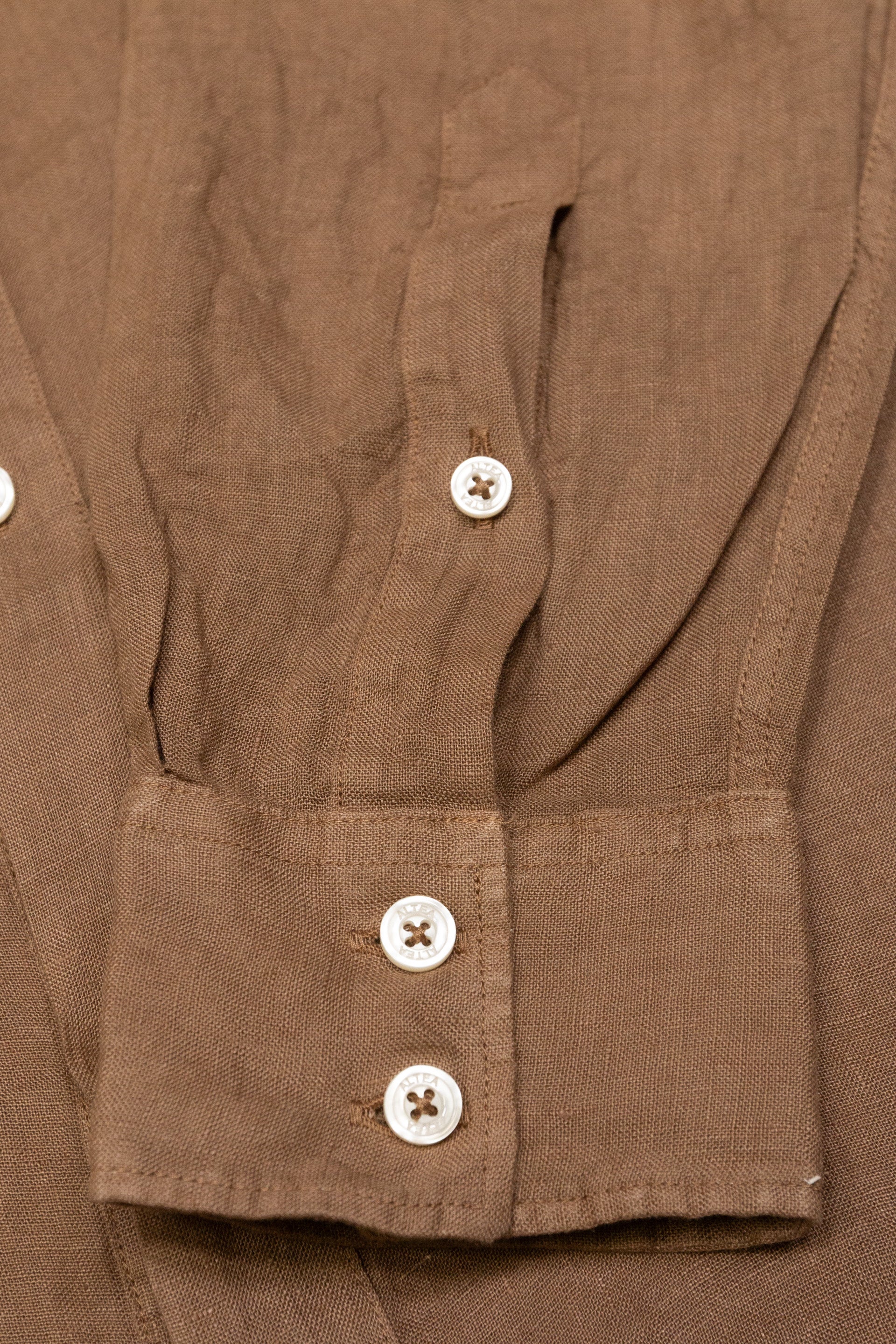 Camicia Dallas Lino M/ L Tinto Capo - Cammello