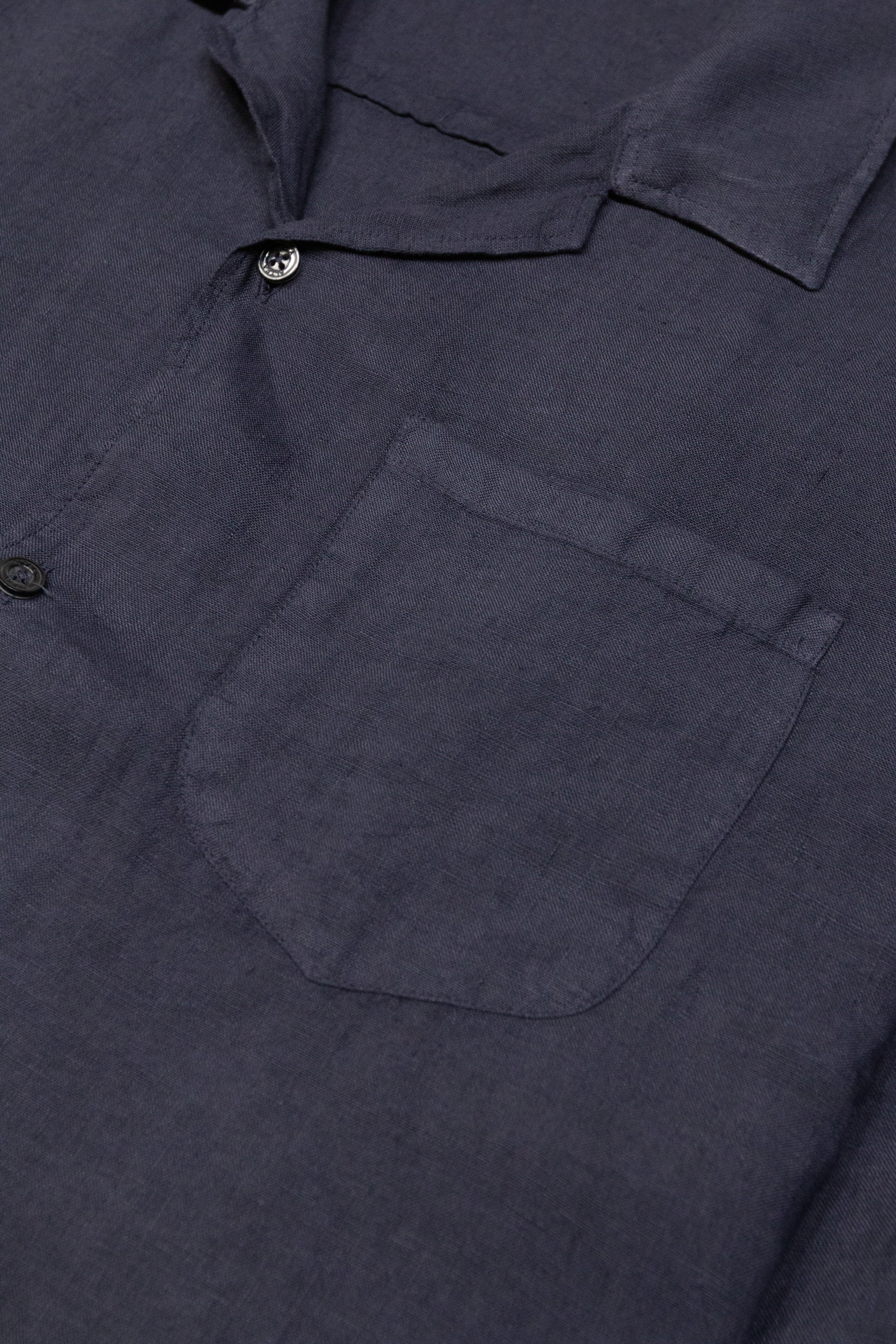 Camicia Eliot Lino M/ L Tinto Capo - Abisso