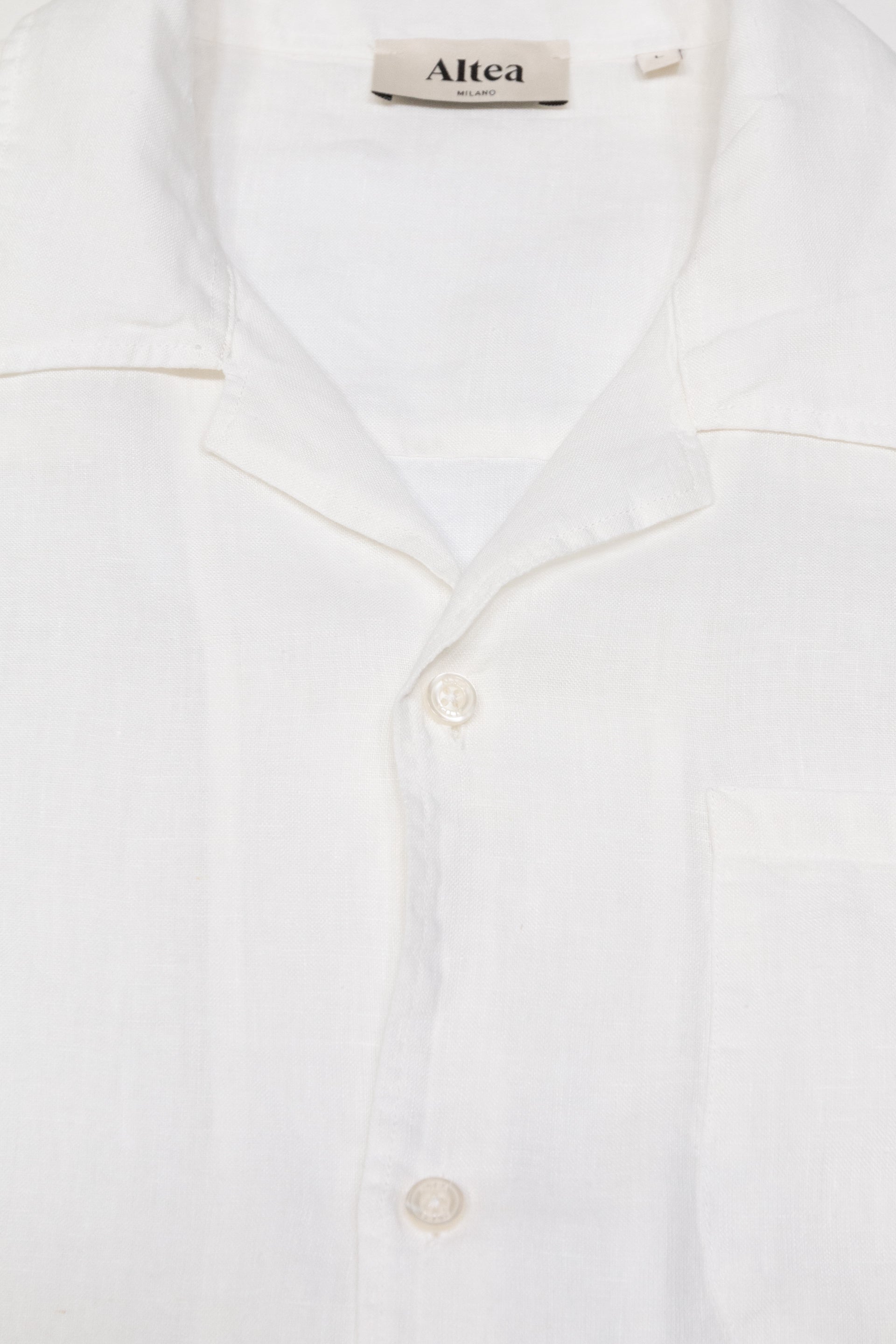 Camicia Eliot Lino M/ L Tinto Capo - Bianco