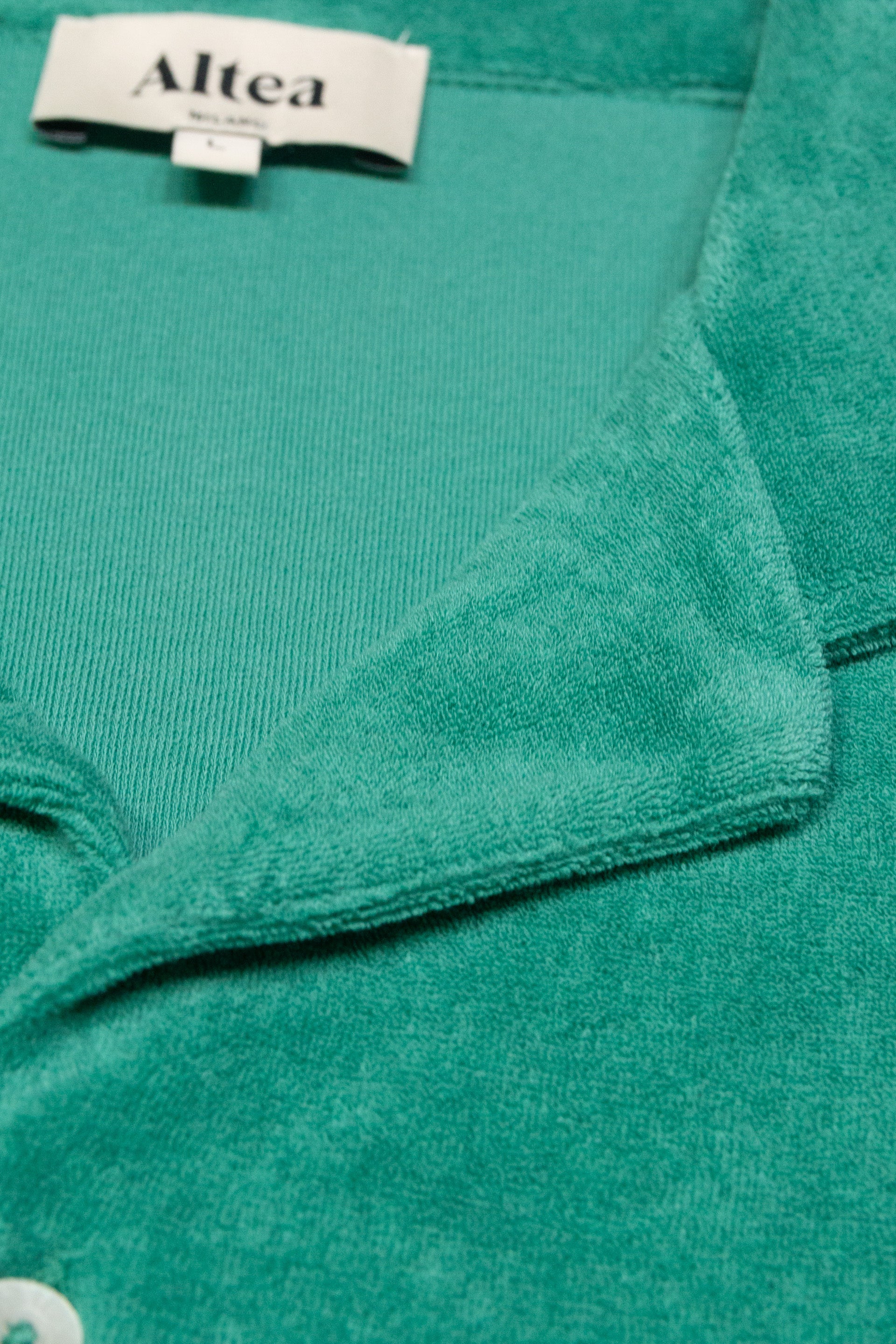 Camicia Harvey Camp Collar Spugna - Verde