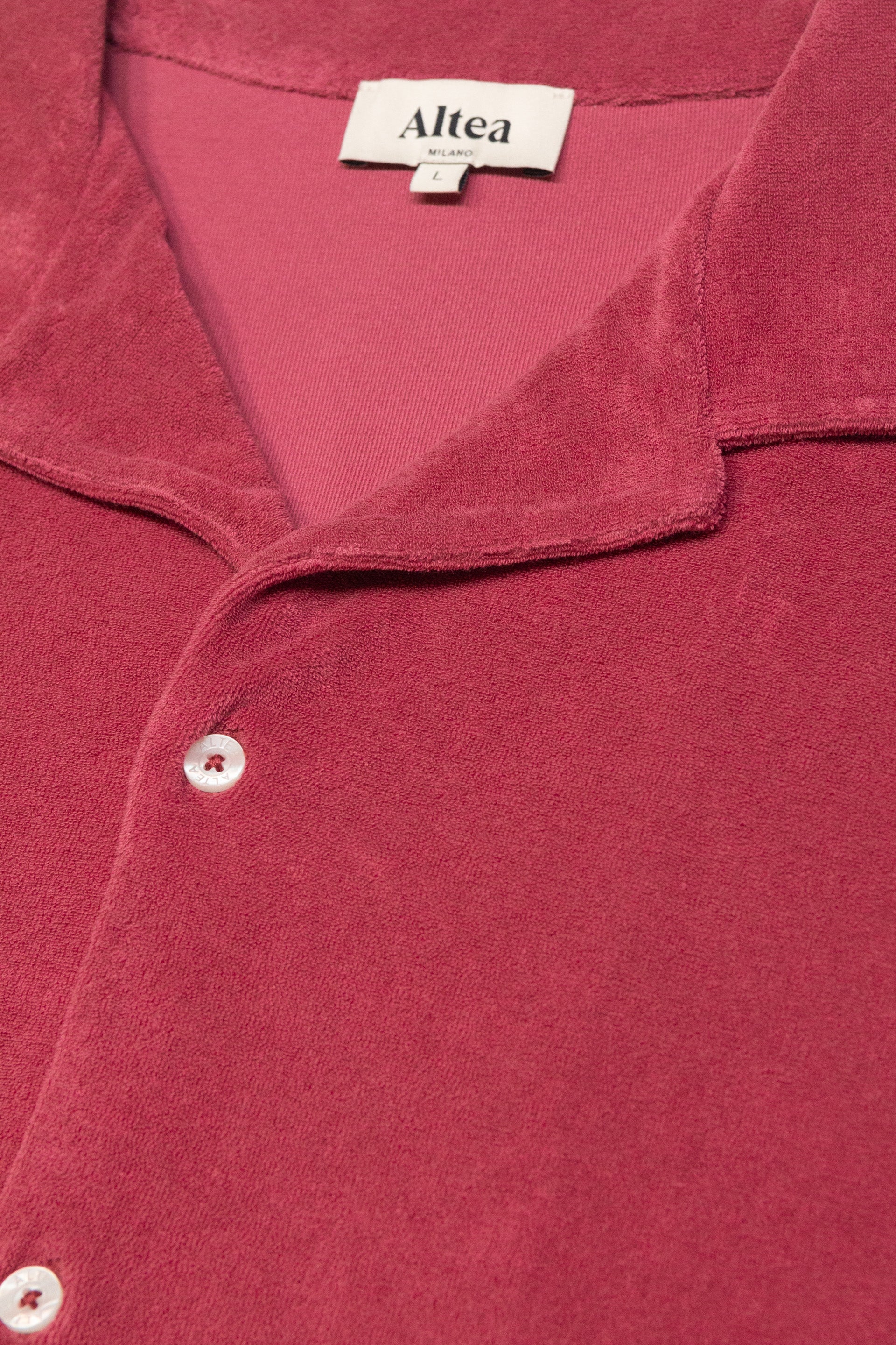 Camicia Harvey Camp Collar Spugna - Uva