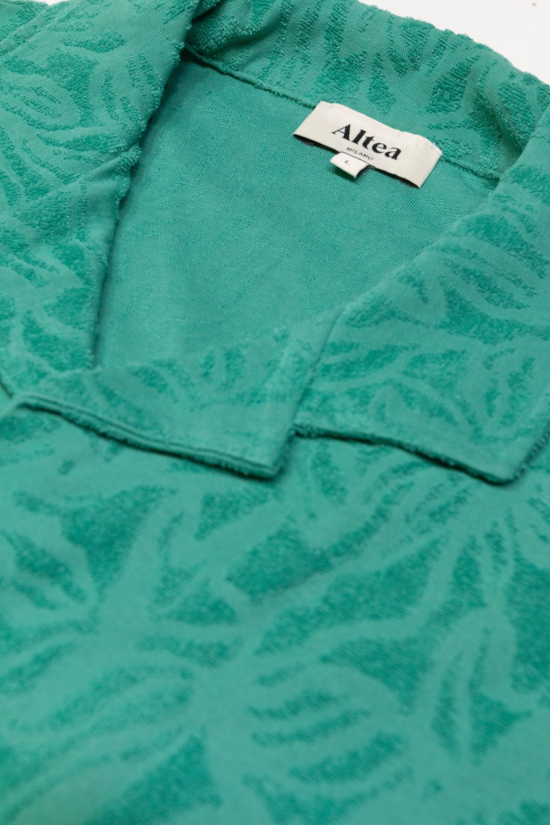 Camicia Harvey Camp Collar Spugna - Verde