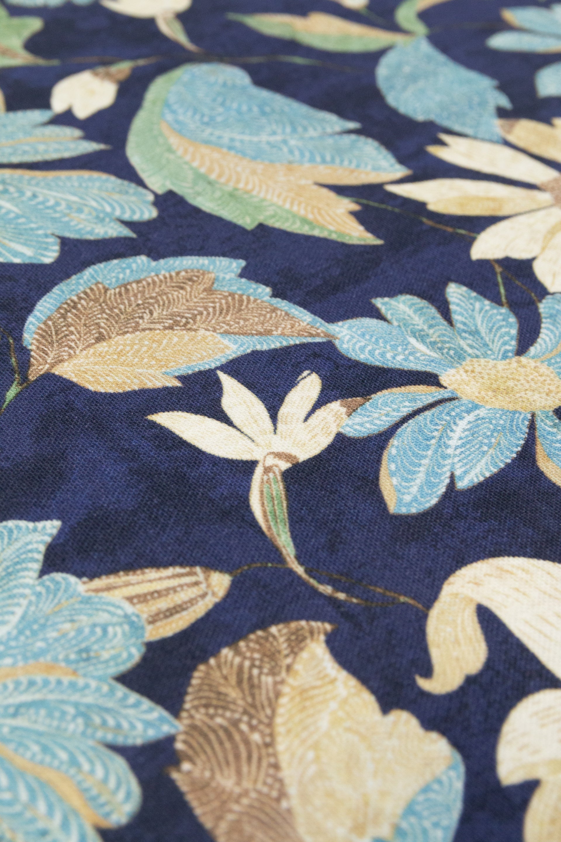 Polo Dennis Piquet Stampa Flowers M/ C - Blue