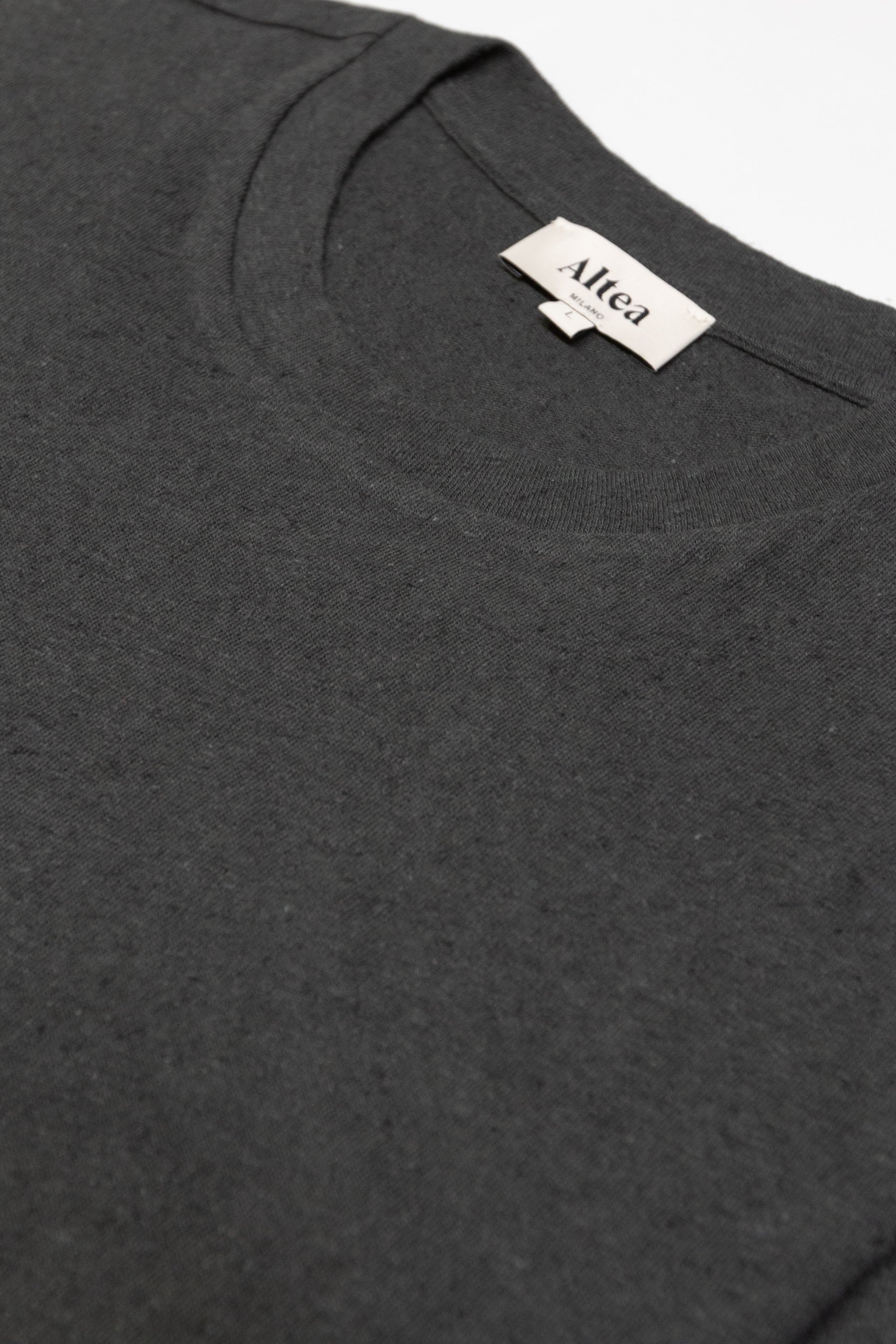 T-shirt Lewis Jersey Cotone Lino - Antracite