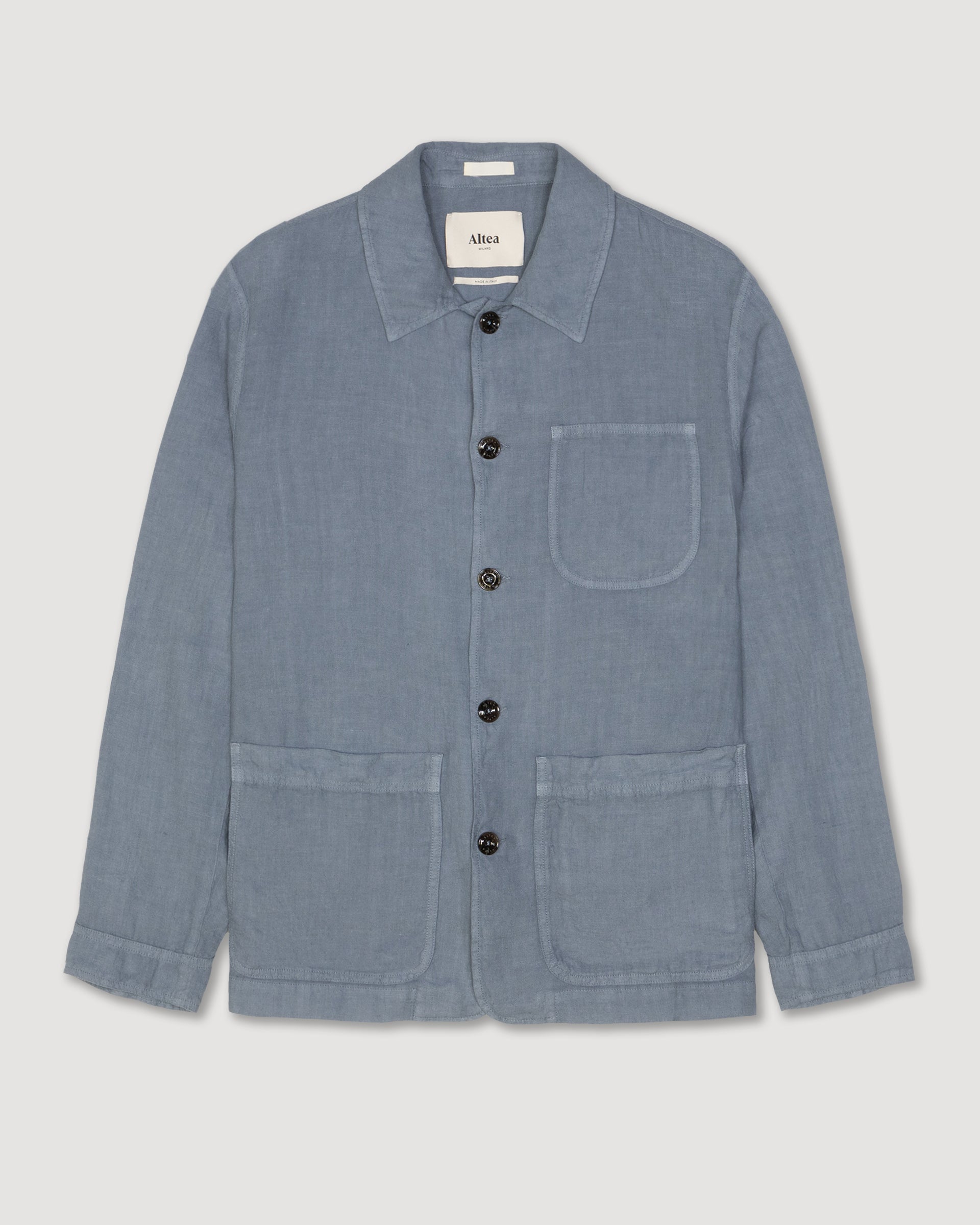 Constantin linen chore jacket, unlined, light blue - Sugar Paper