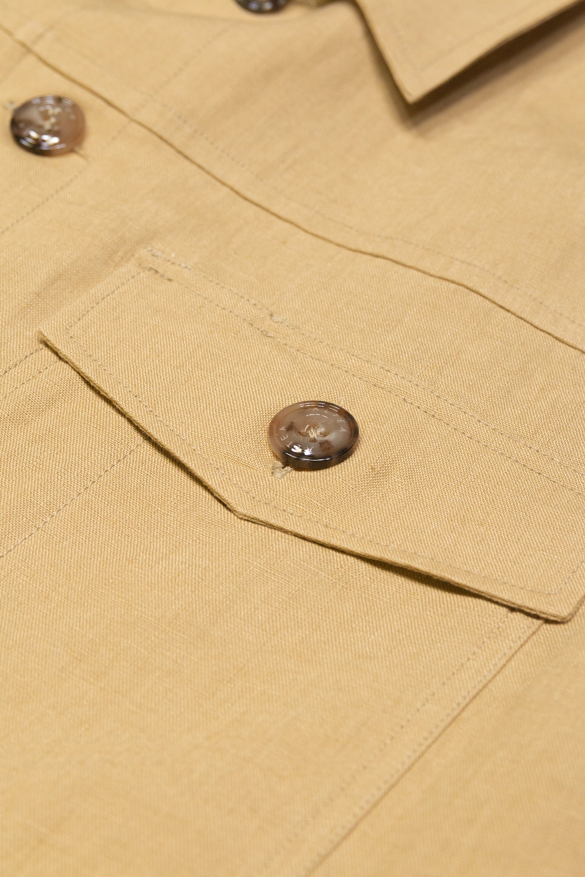 Overshirt Mitchell Lino Tinto Pezza - Beige