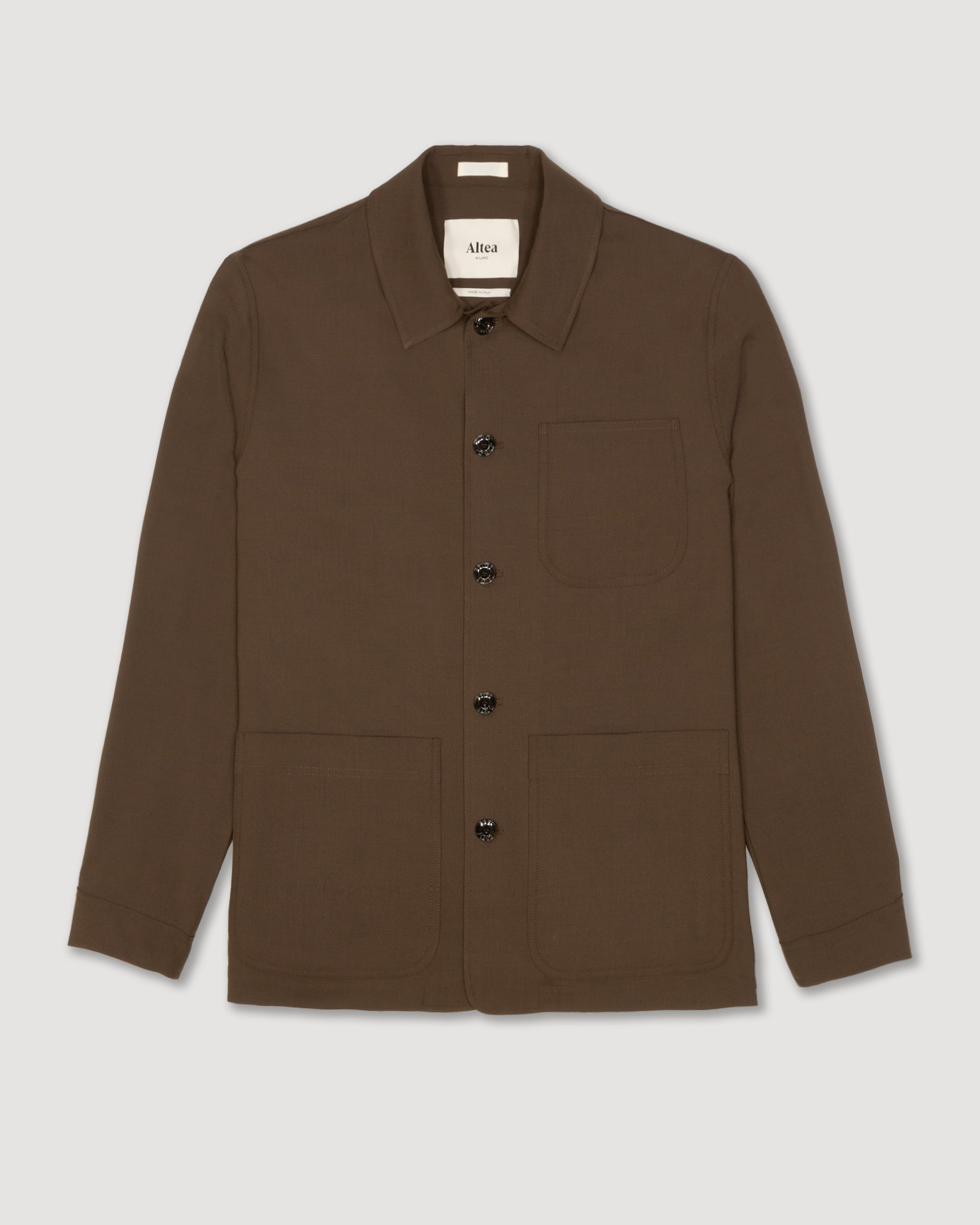 Constantin technical wool chore jacket, unlined - Brown