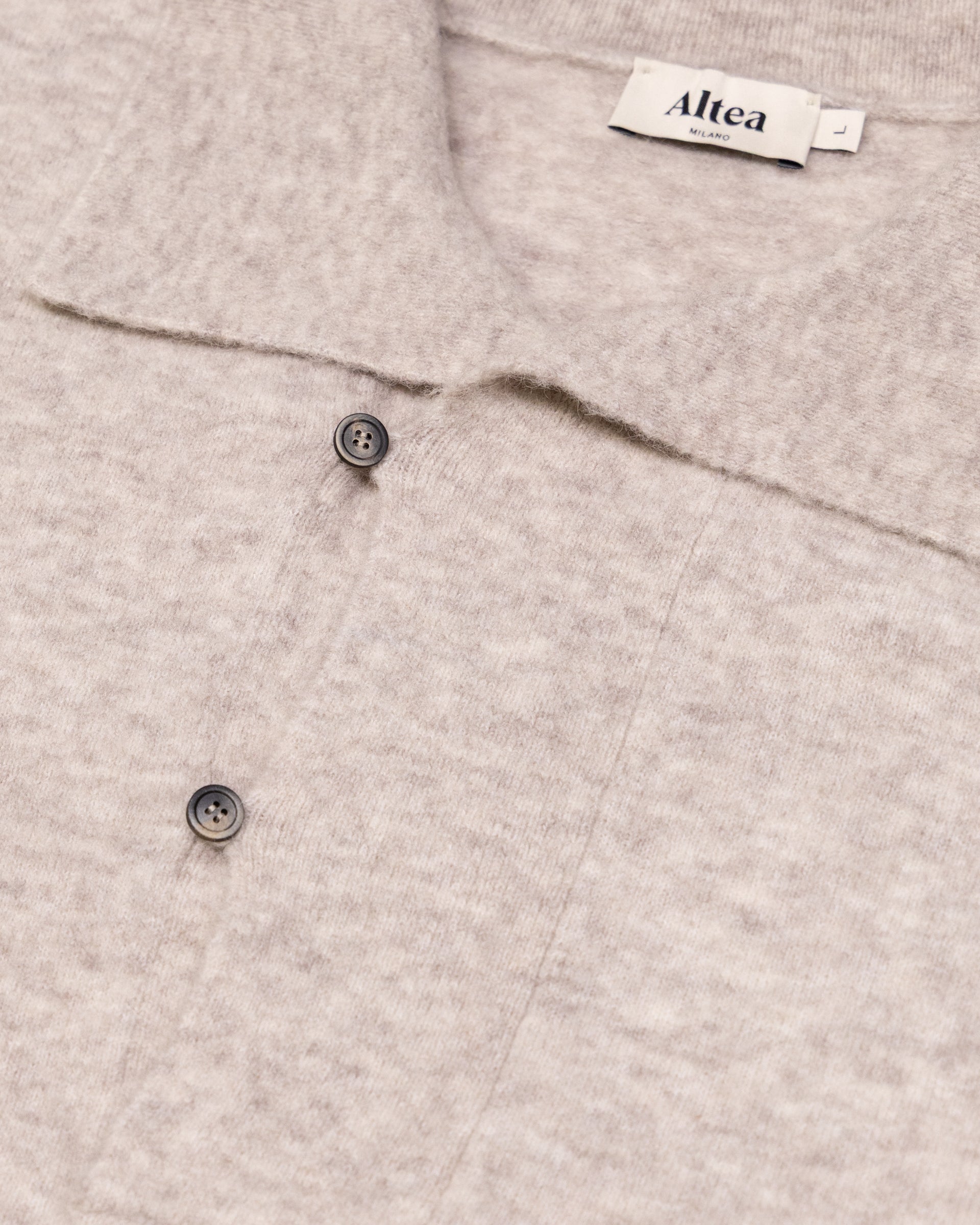 Maglia Collo Scialle Rasato M/ L - BEIGE