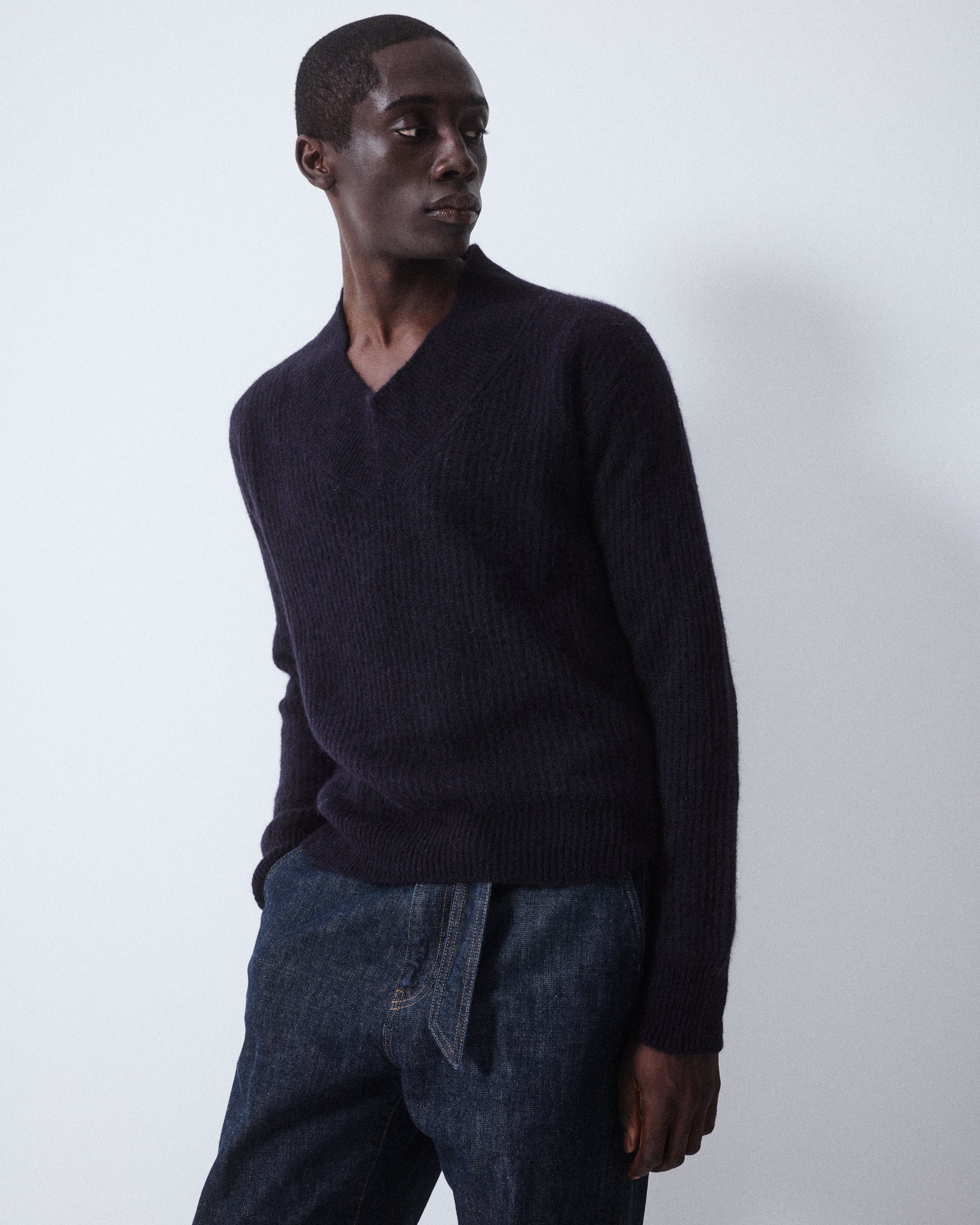 Maglia Inglese Scollo V M/ L - NAVY