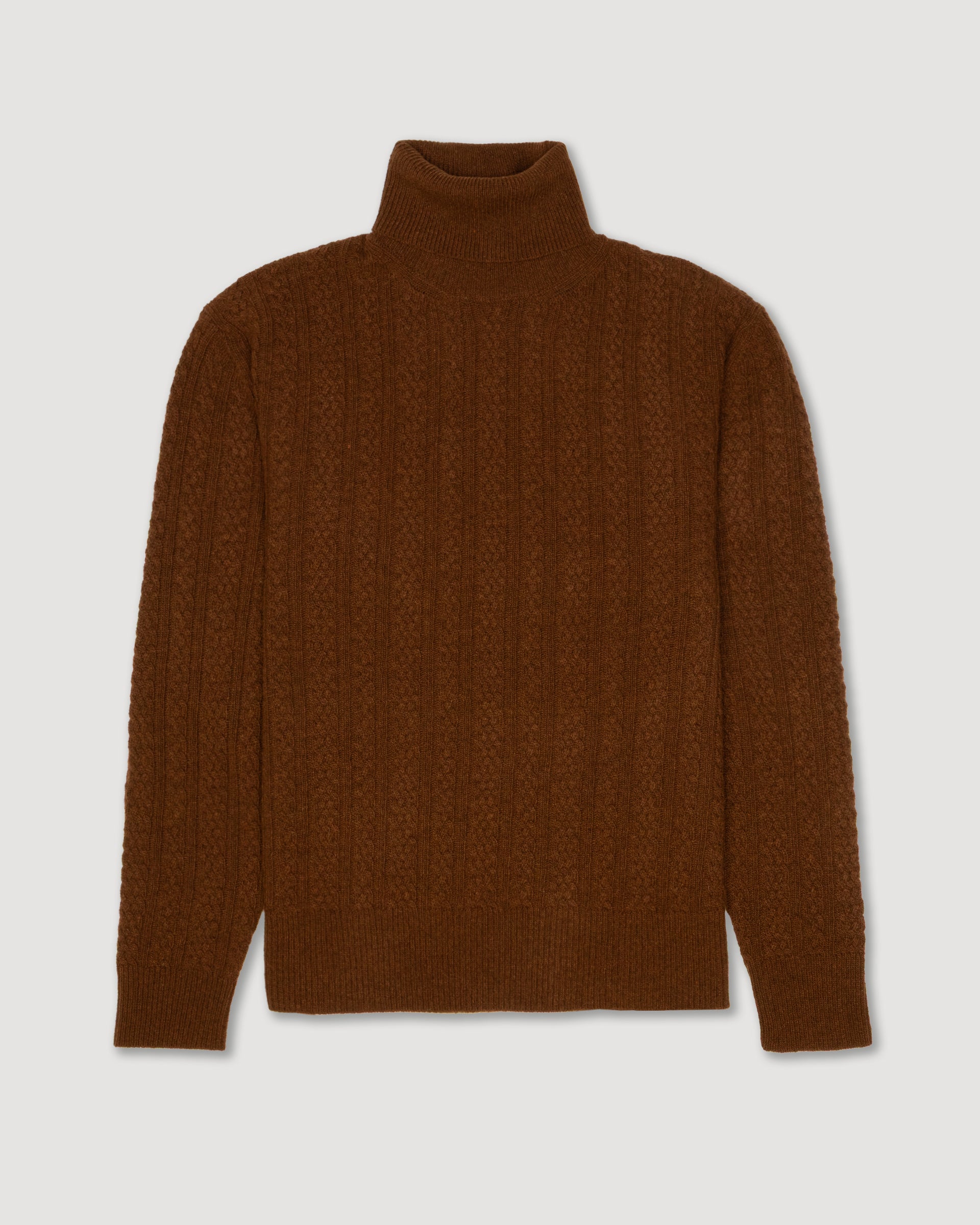 Maglia Dolcevita Treccia M/ L - CACAO