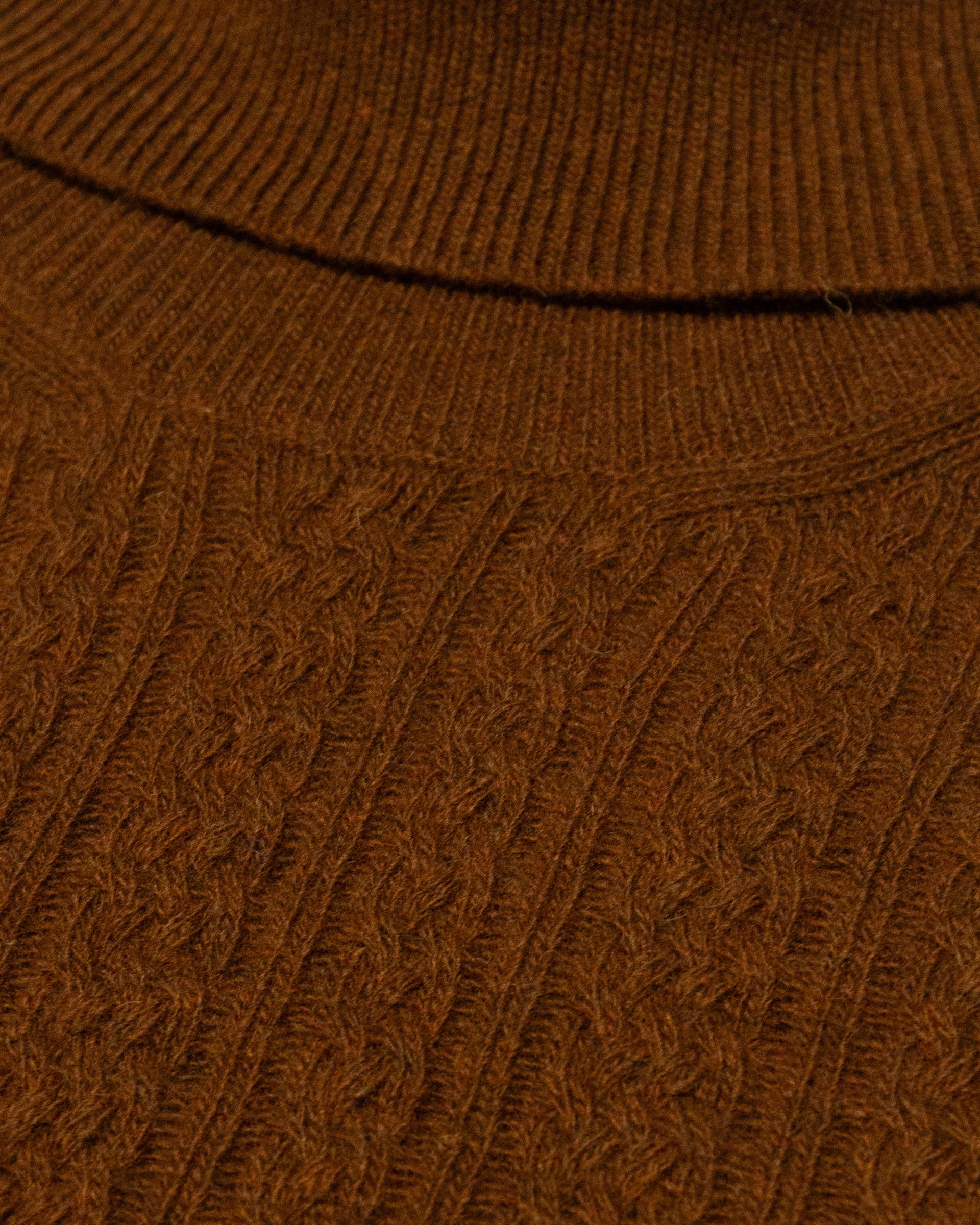 Maglia Dolcevita Treccia M/ L - CACAO