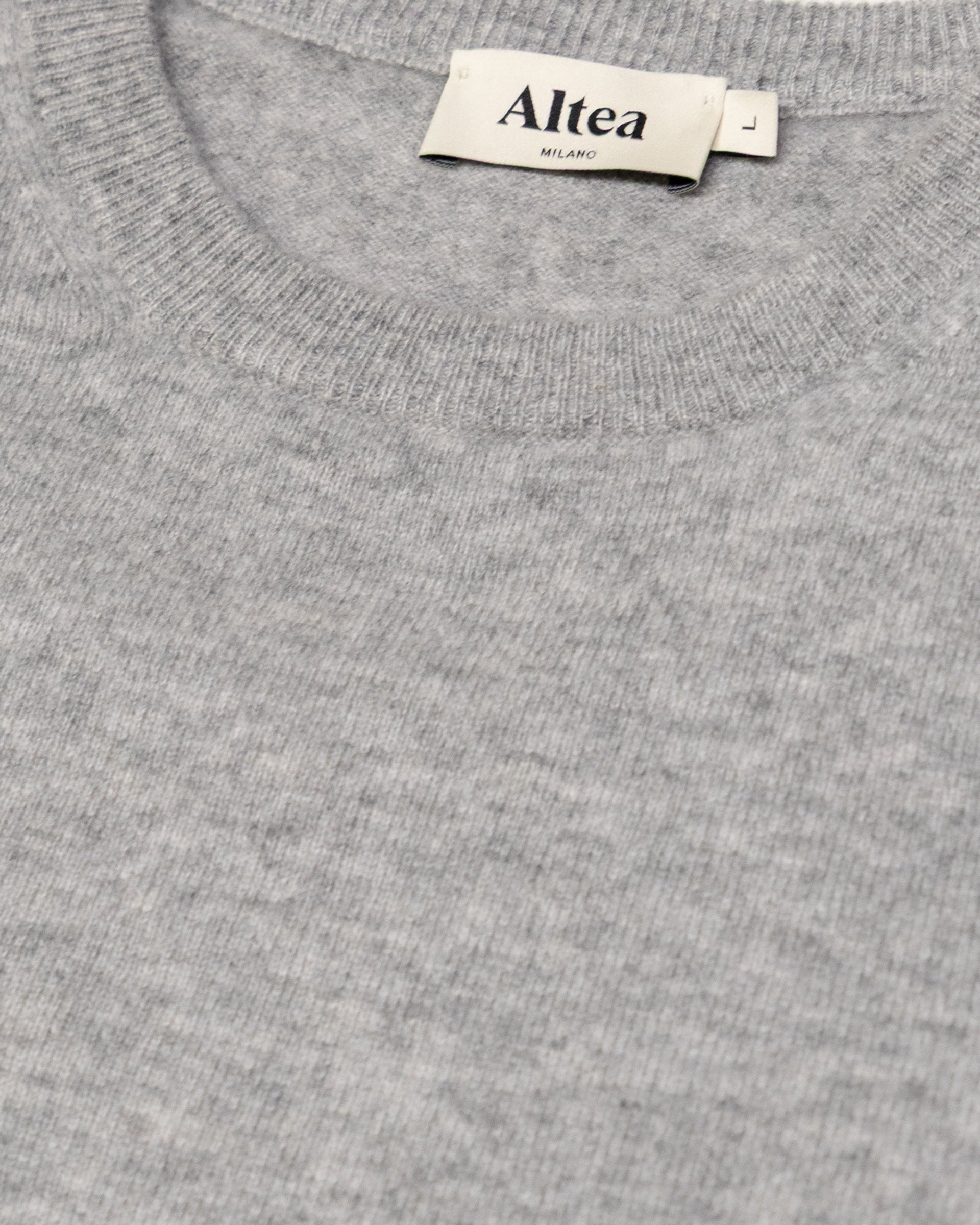 Maglia Girocollo Rasata Cashmere M/ L - GRIGIO CHIARO