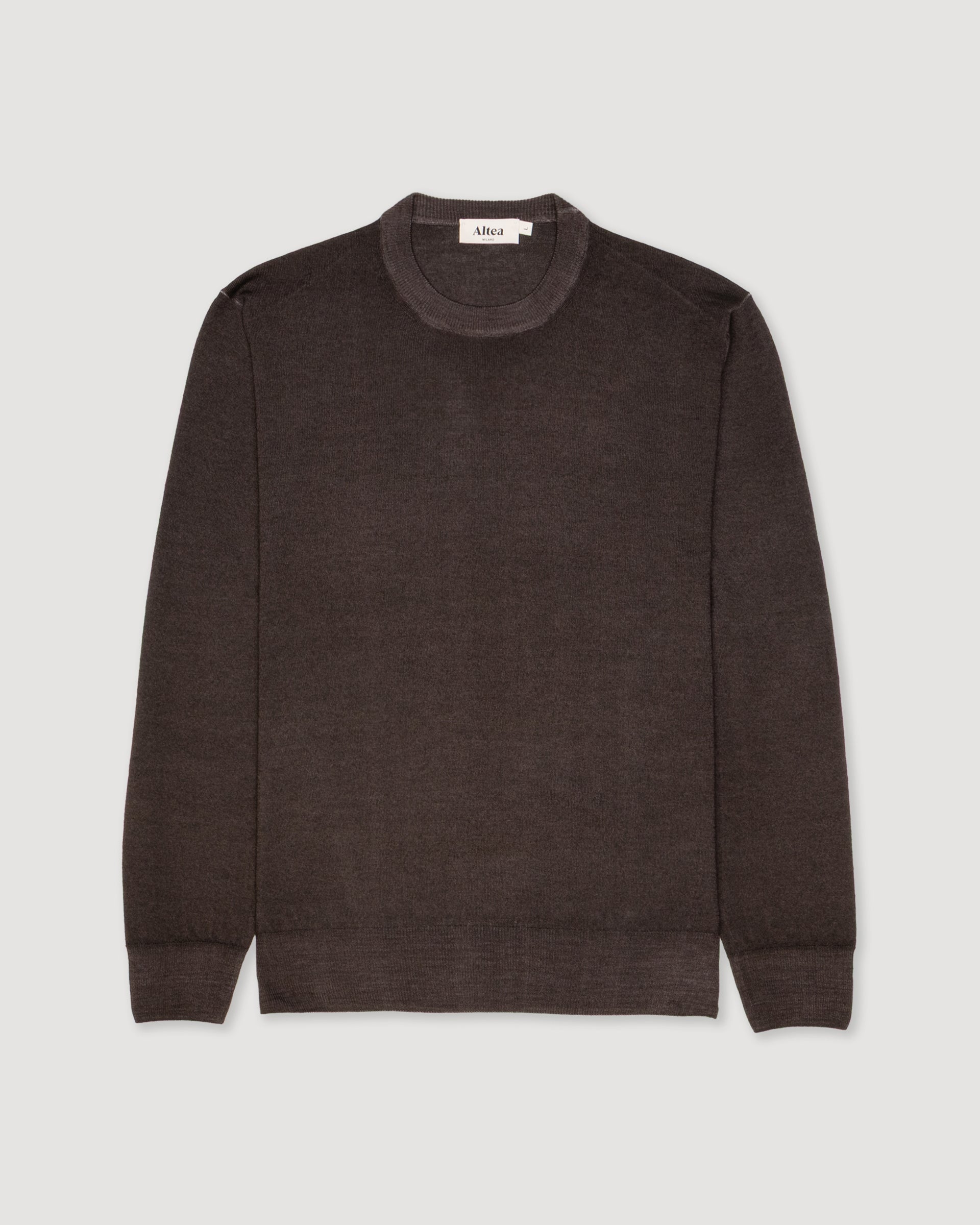 Magl. Girocollo Merino Rasata M/l T. Ca. - MORO