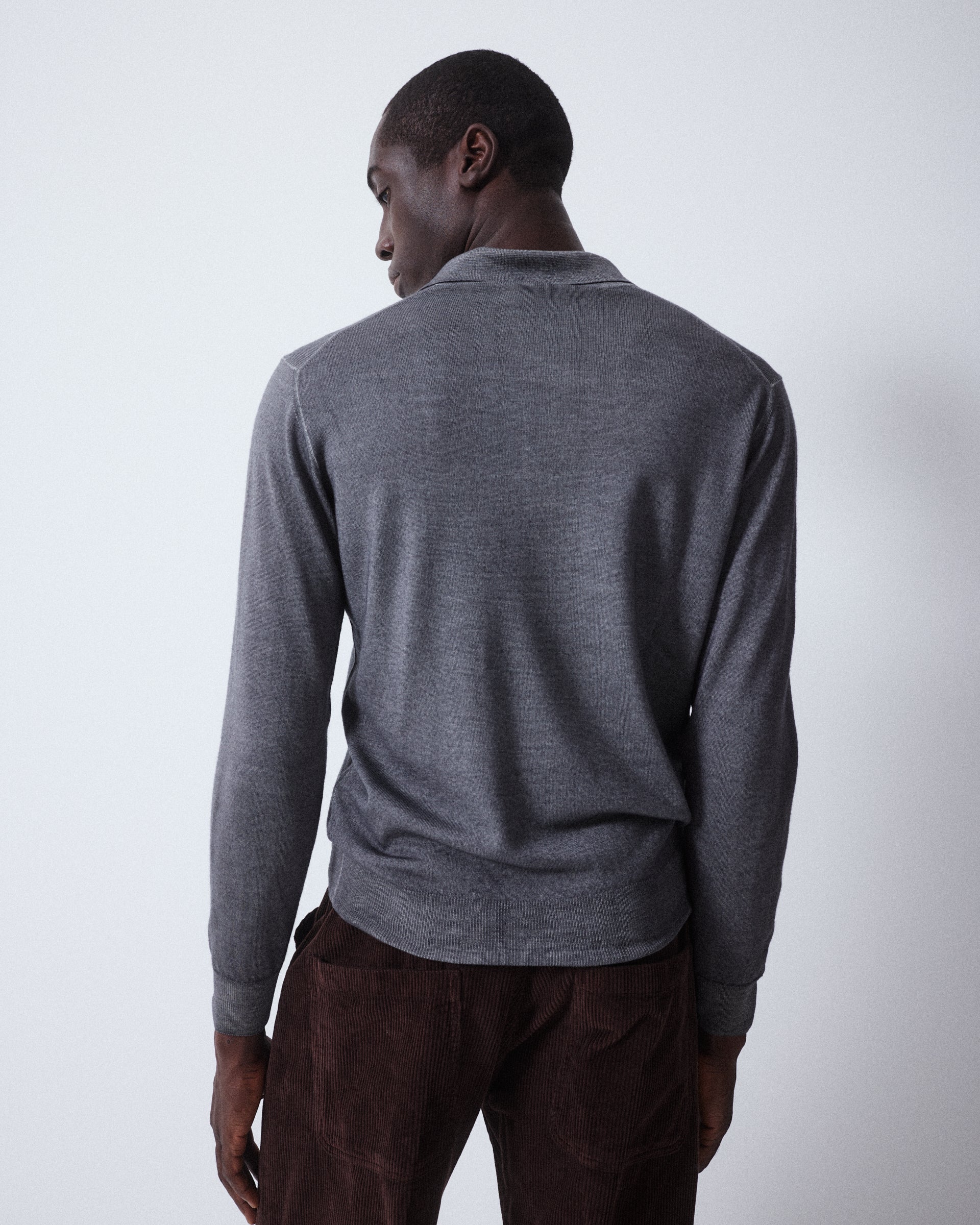 Maglia Polo Rasata M/ L T. Capo - ANTRACITE.