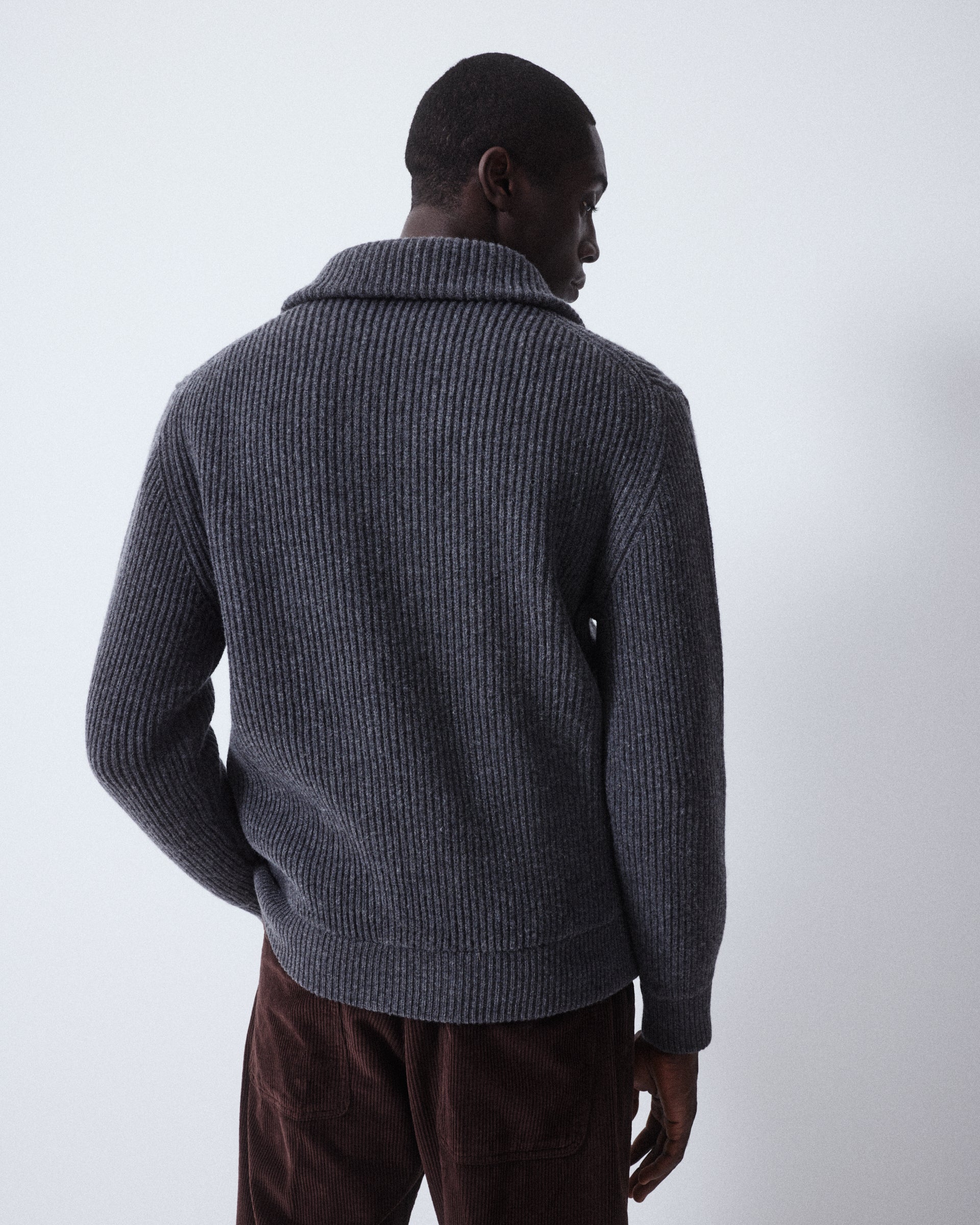 Giubbino Maglia Costa Ingl. Zip M/ L - ANTRACITE.