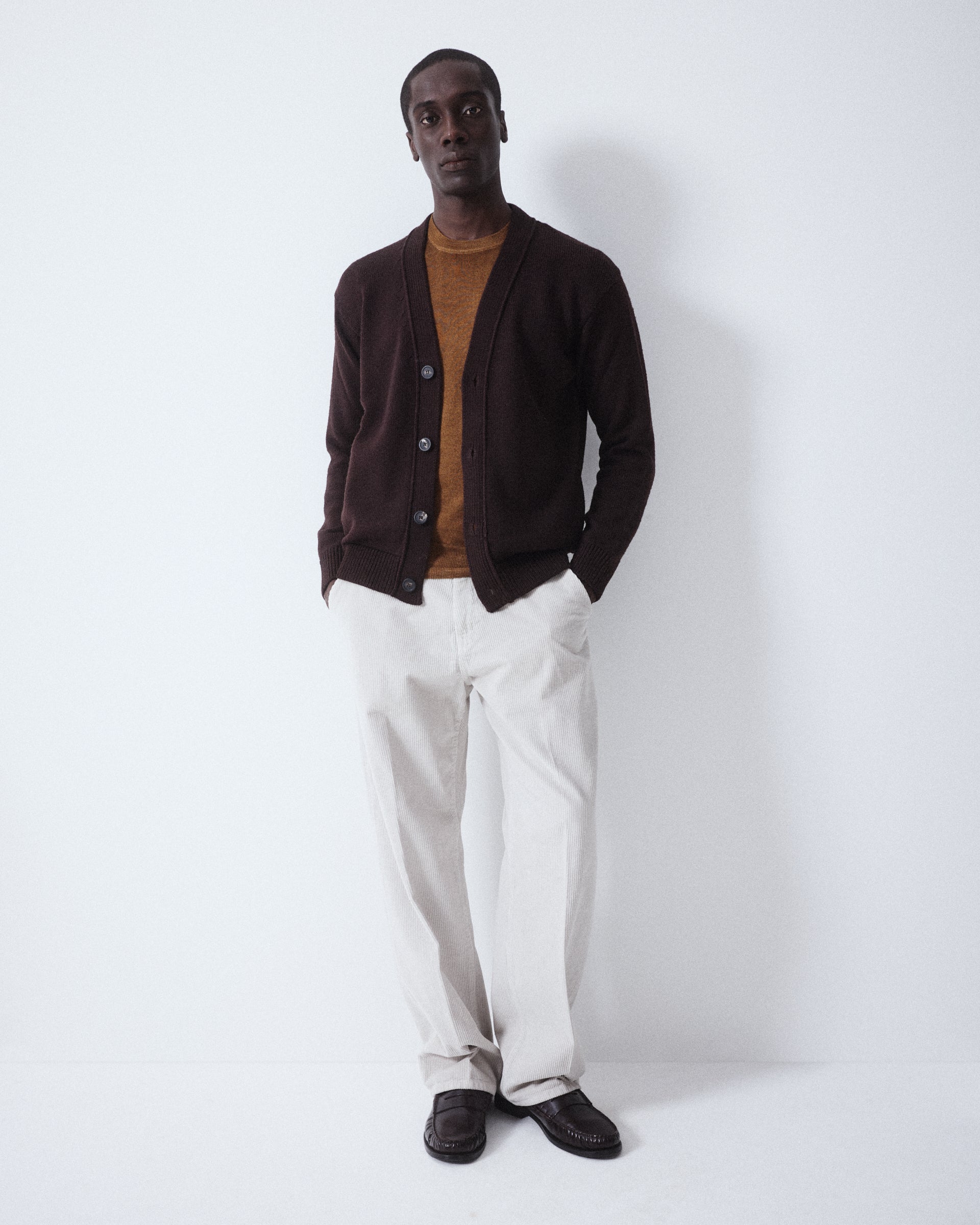 Cardigan Maglia Rasato M/ L - MARRONE