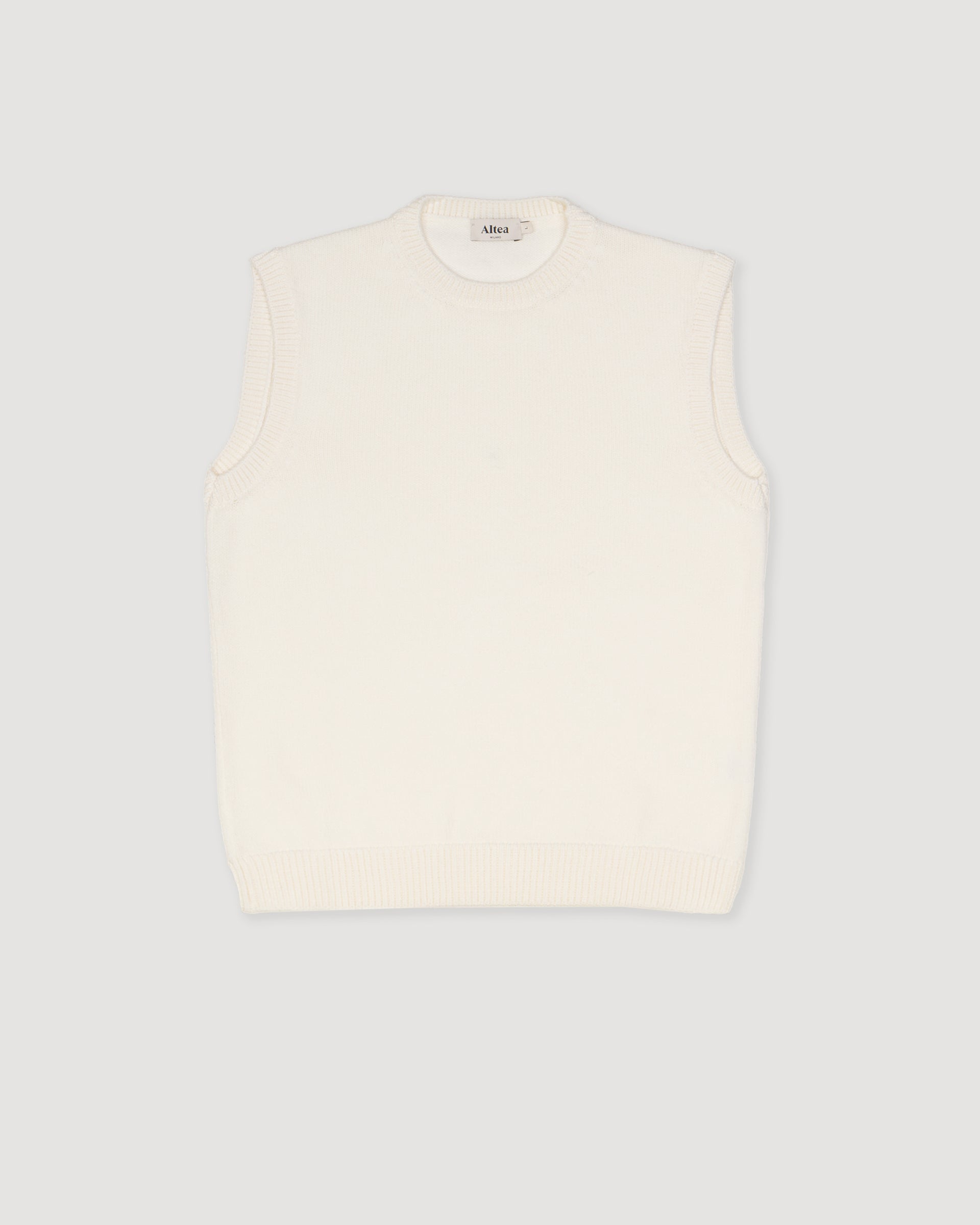 Gilet Maglia Rasato - PANNA