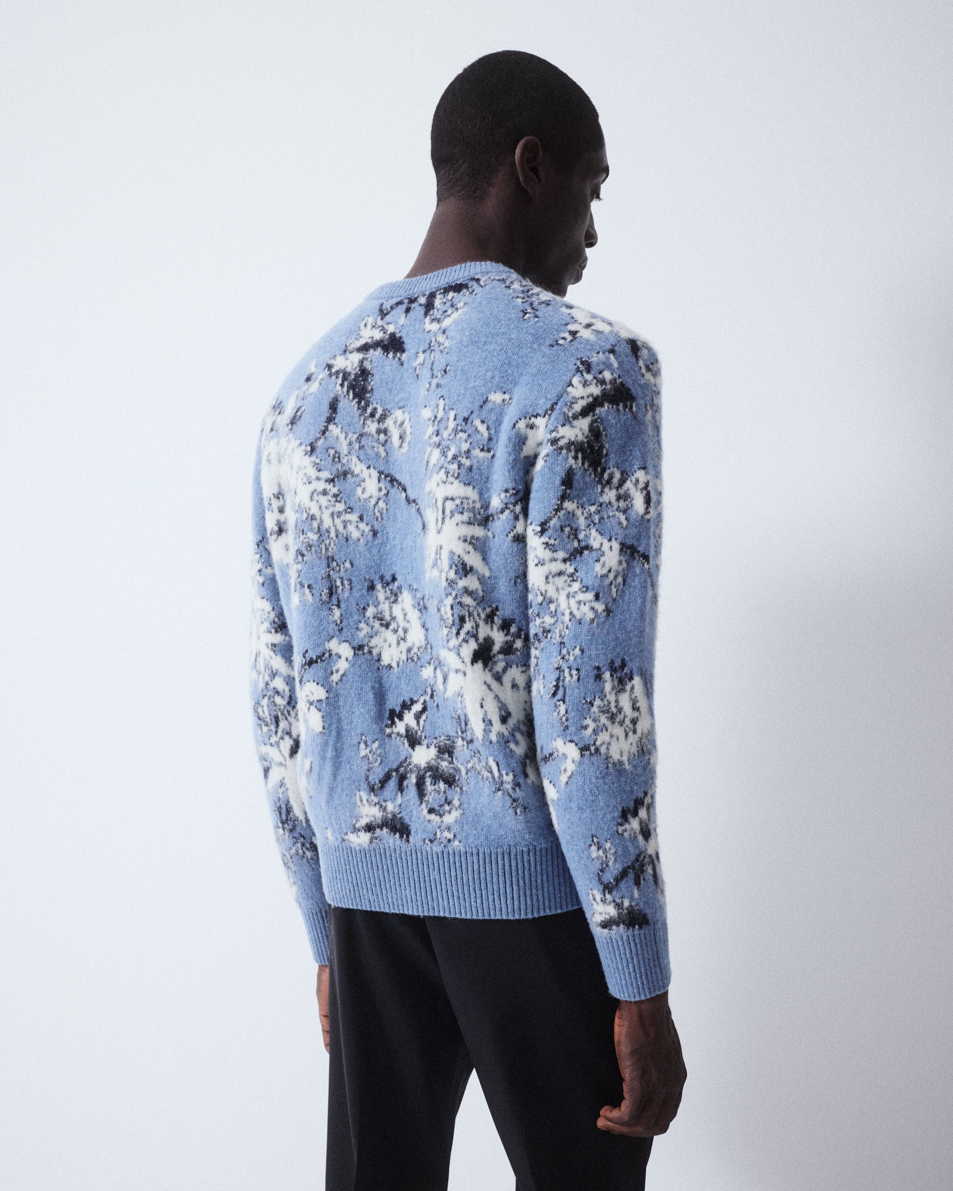 Maglia Girocollo Jacquard Floreale M/ L - CARTA DA ZUCCHERO