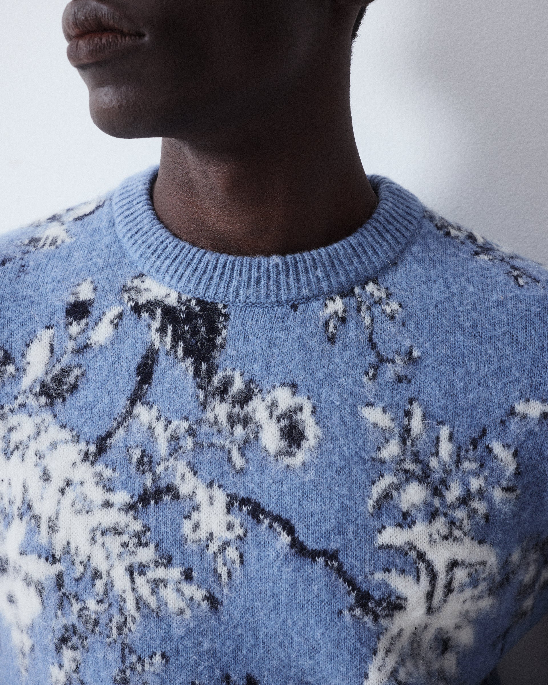 Maglia Girocollo Jacquard Floreale M/ L - CARTA DA ZUCCHERO