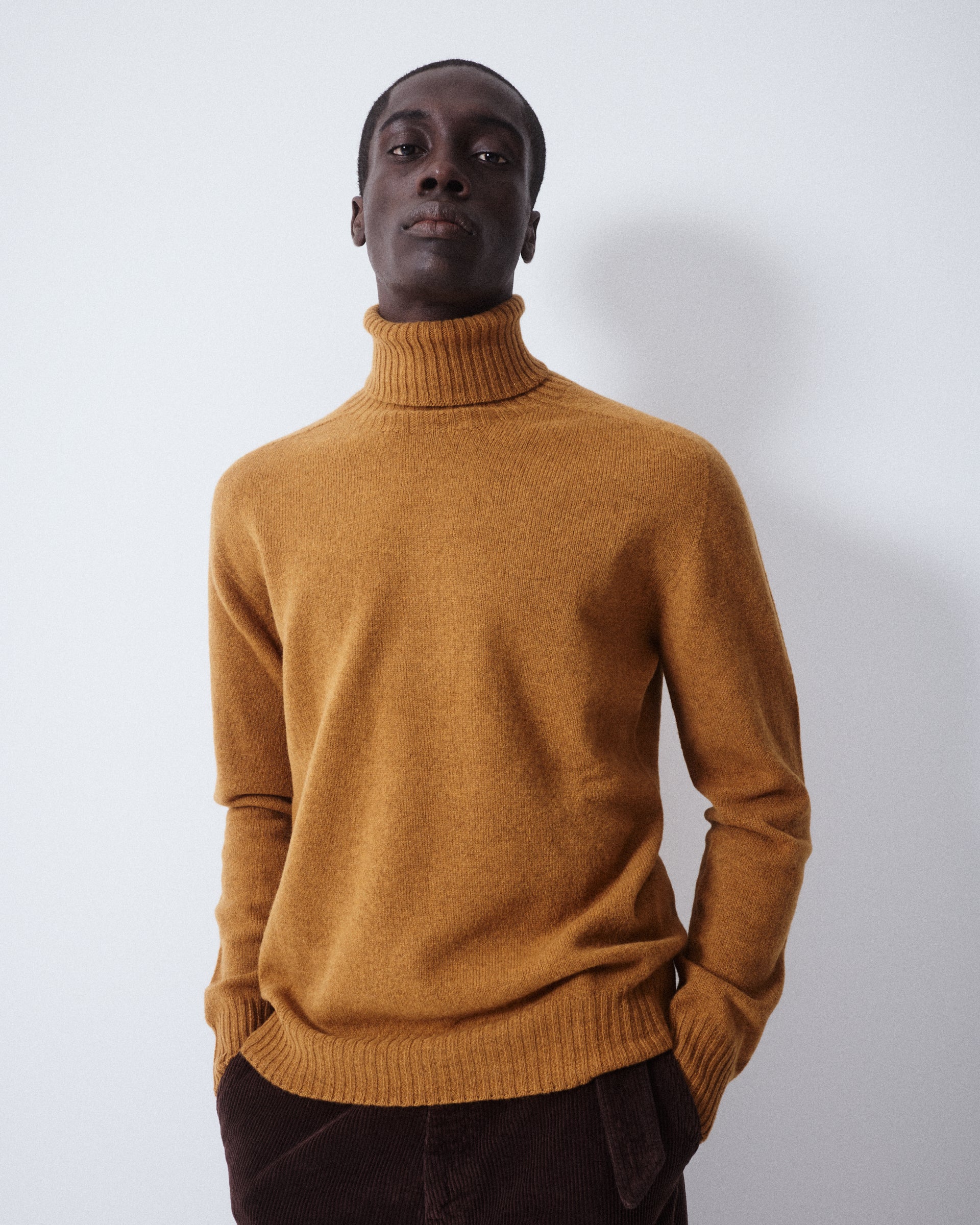 Maglia Dolcevita Rasata M/ L - RUST