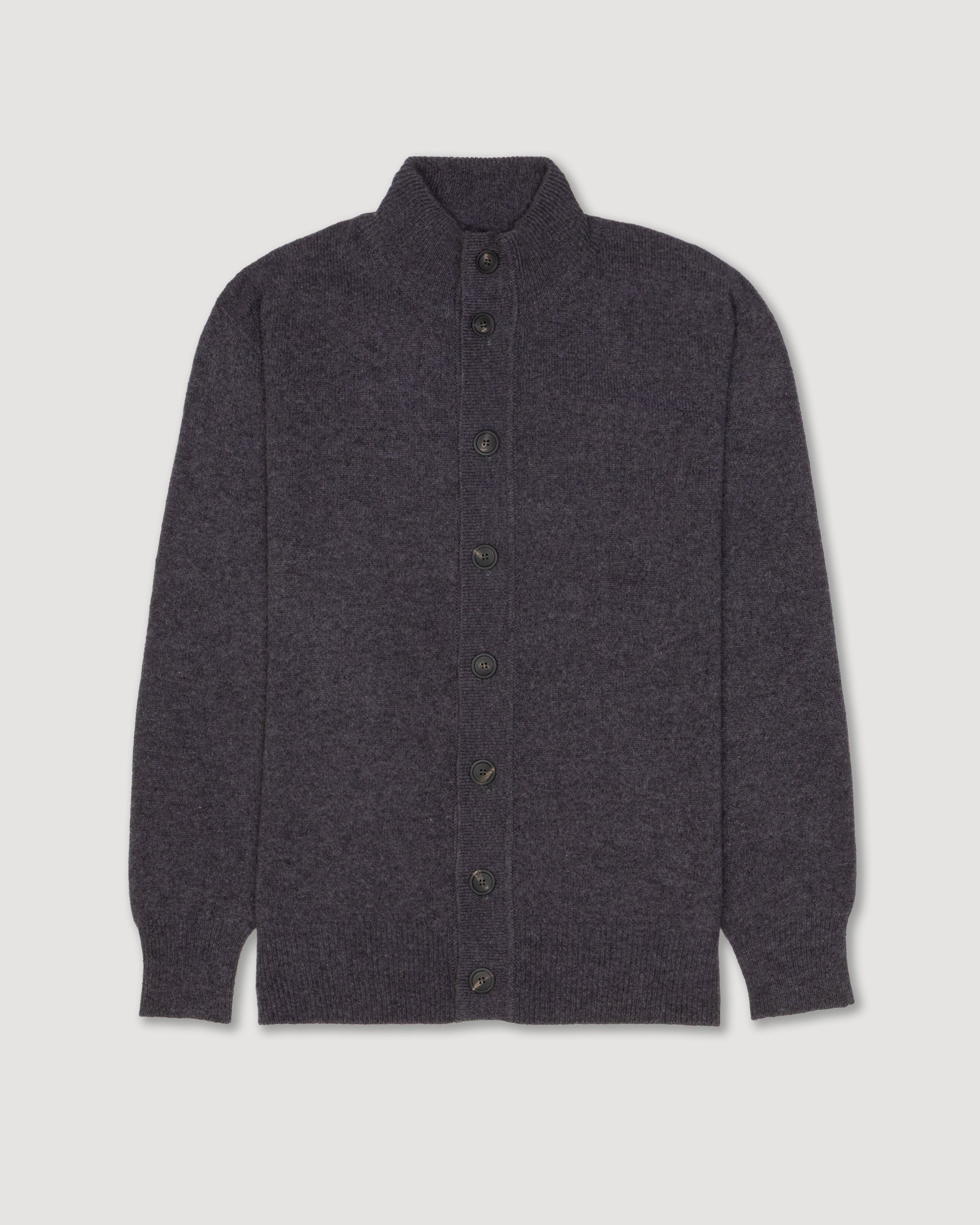 Giubbino Maglia Rasata Con Bottoni  M/ L - GRIGIO SCURO