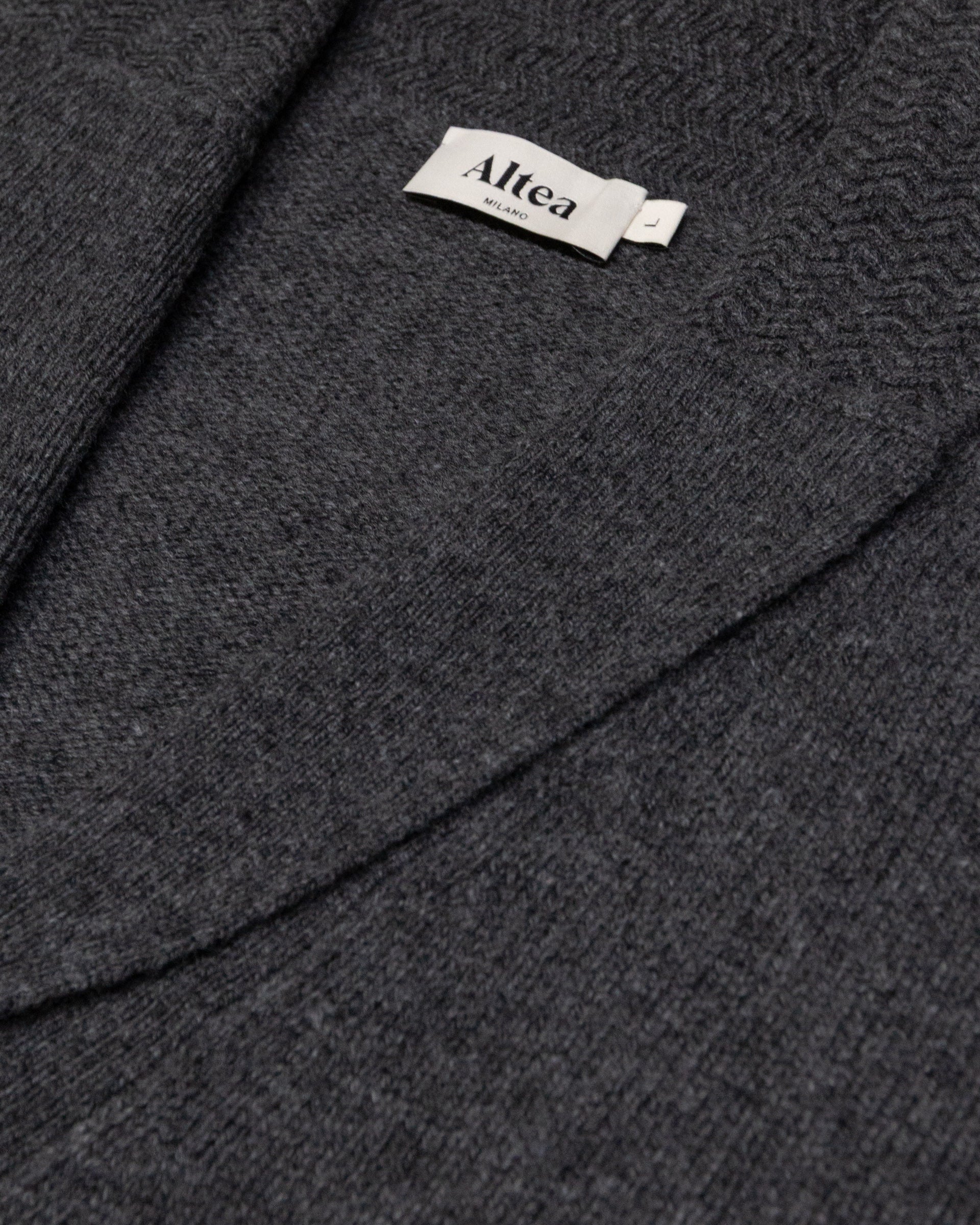 Cardigan Scialle Maglia Rasata M/ L - ANTRACITE.