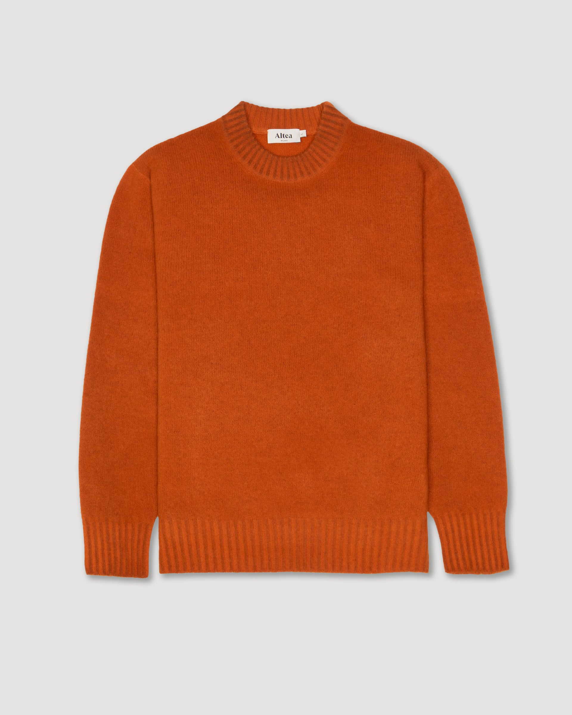 Magl. Girocollo Rasata M/ L Tinto Spec. - RUST