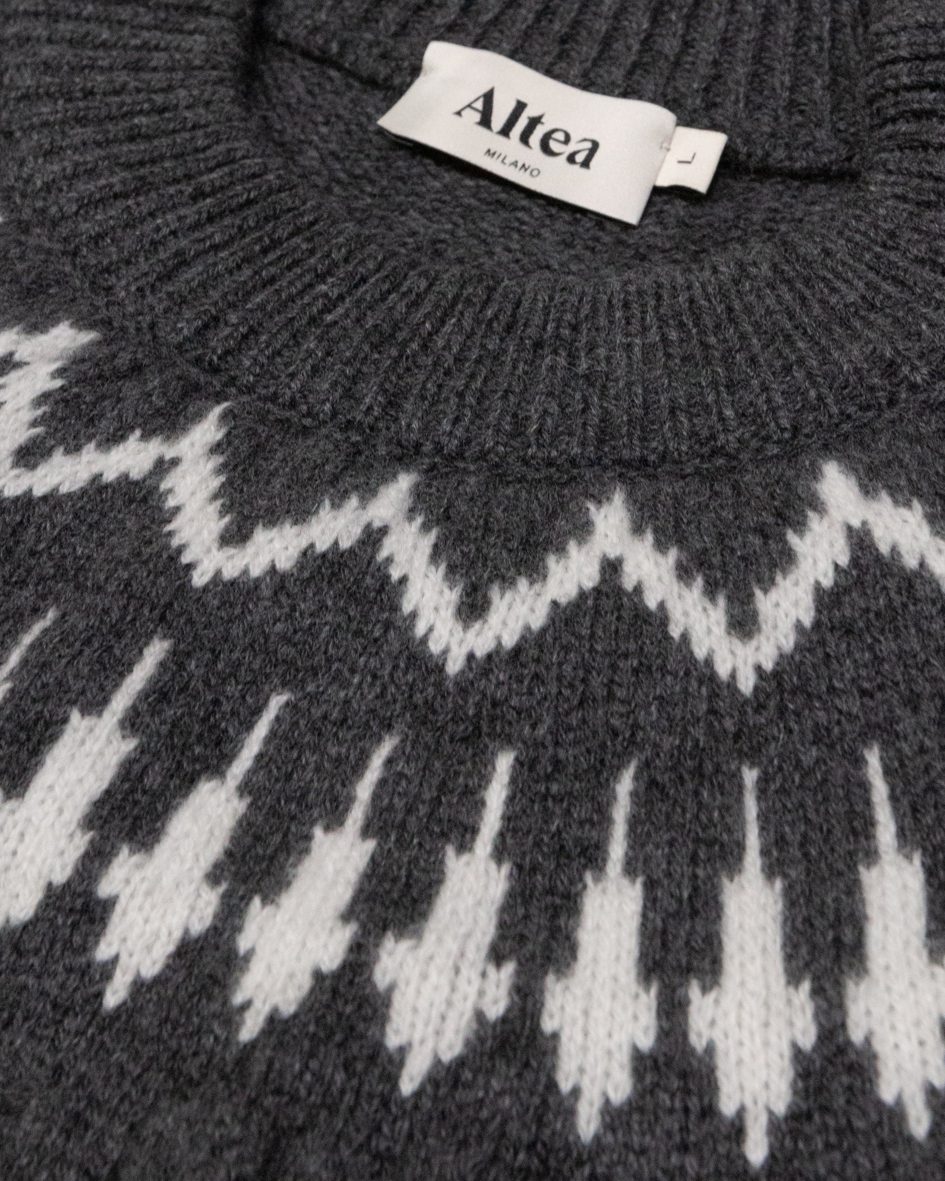 Maglia Girocollo Jacquard Norvegese M/ L - Grigio medio