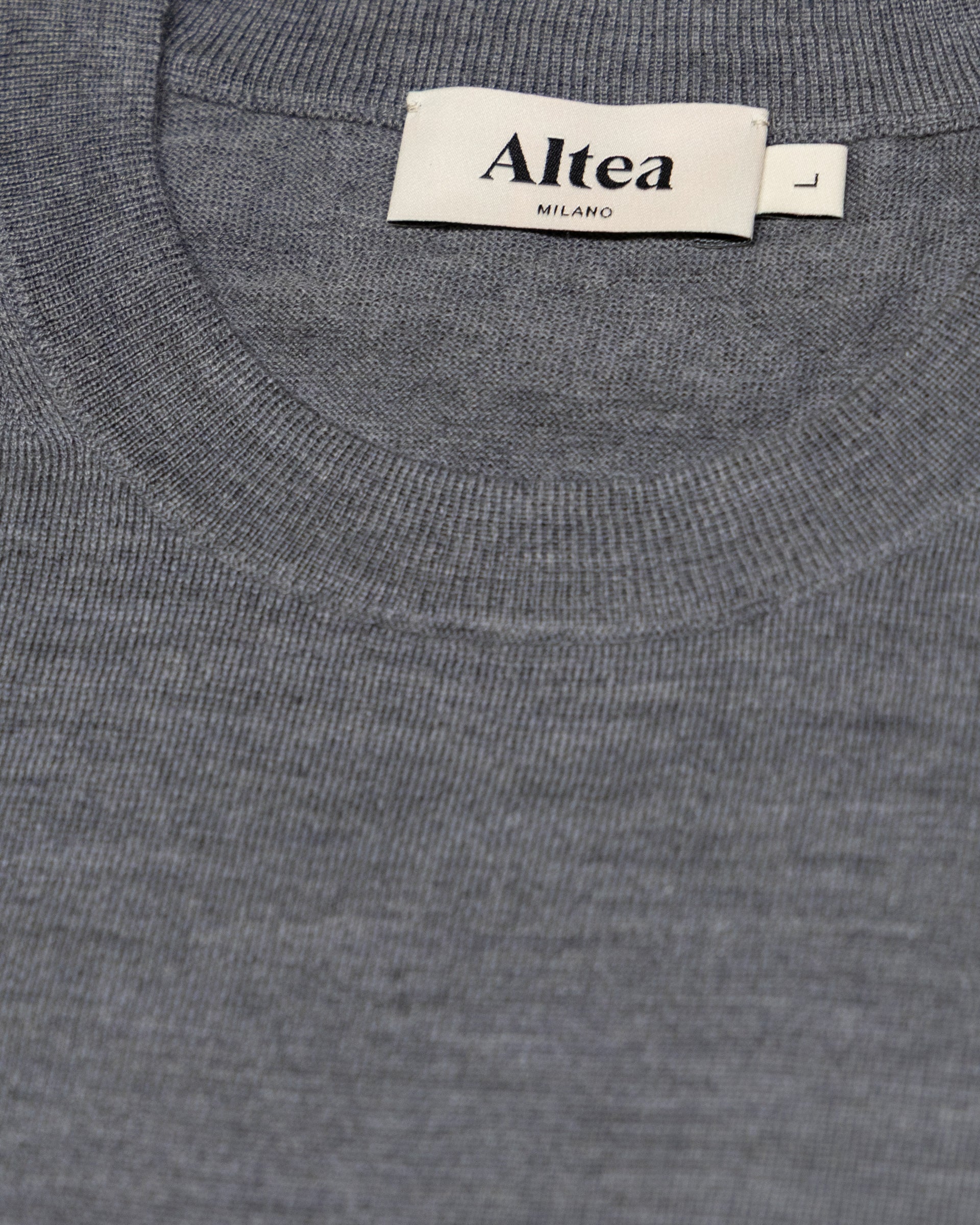 Maglia Girocollo Lana Cashmere Seta M/ L - GRIGIO CHIARO