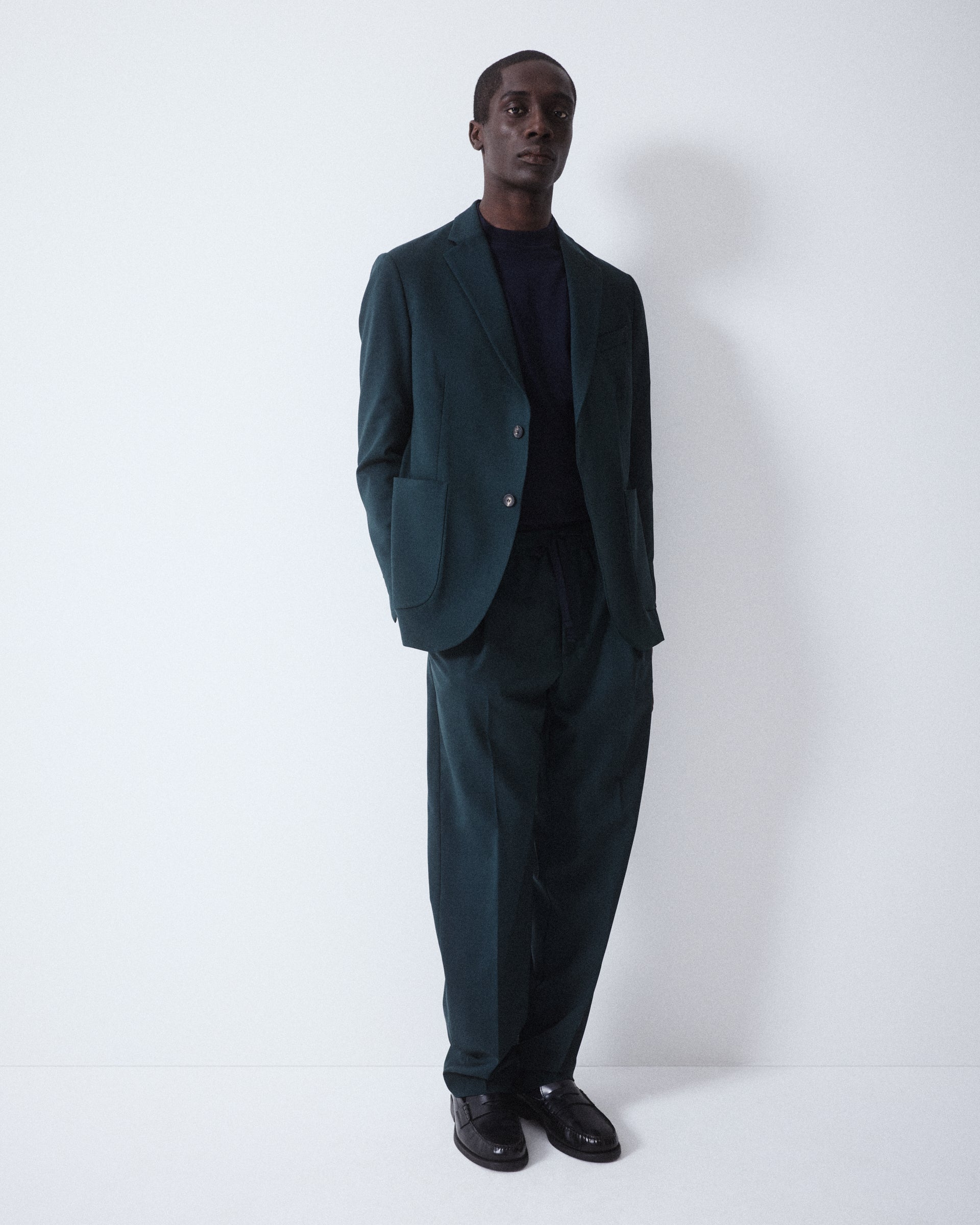 Pantalone Jared Lana Tecnica - PETROLIO