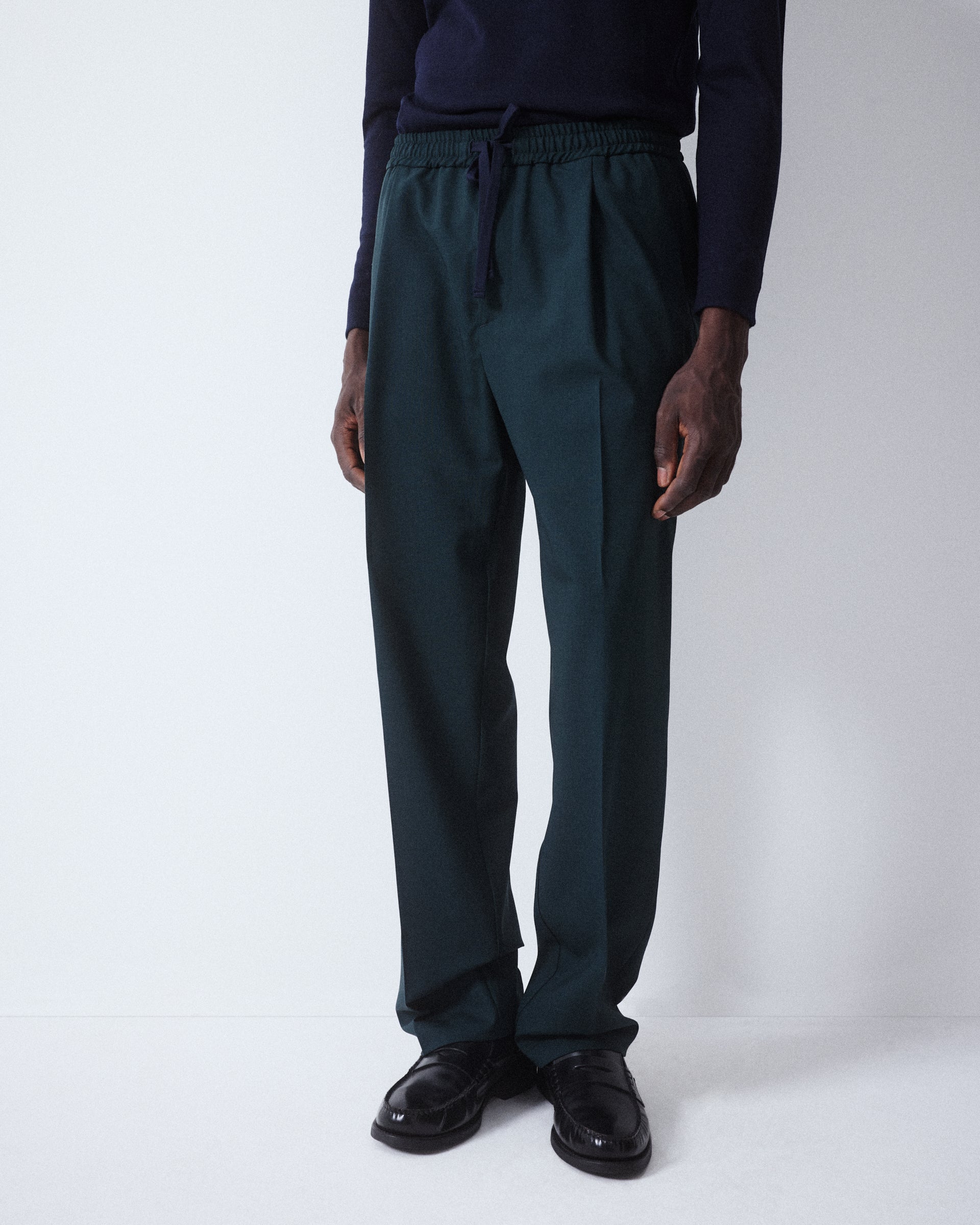 Pantalone Jared Lana Tecnica - PETROLIO