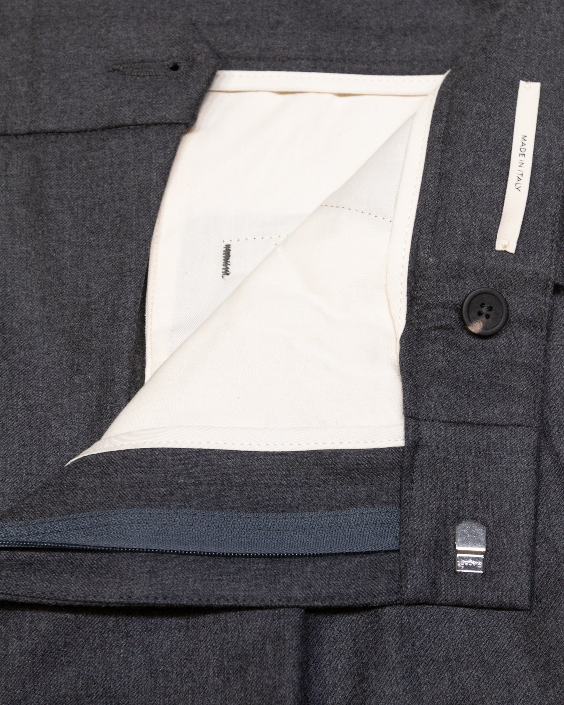 Pantalone Orval Flanella Lana - GRIGIO SCURO