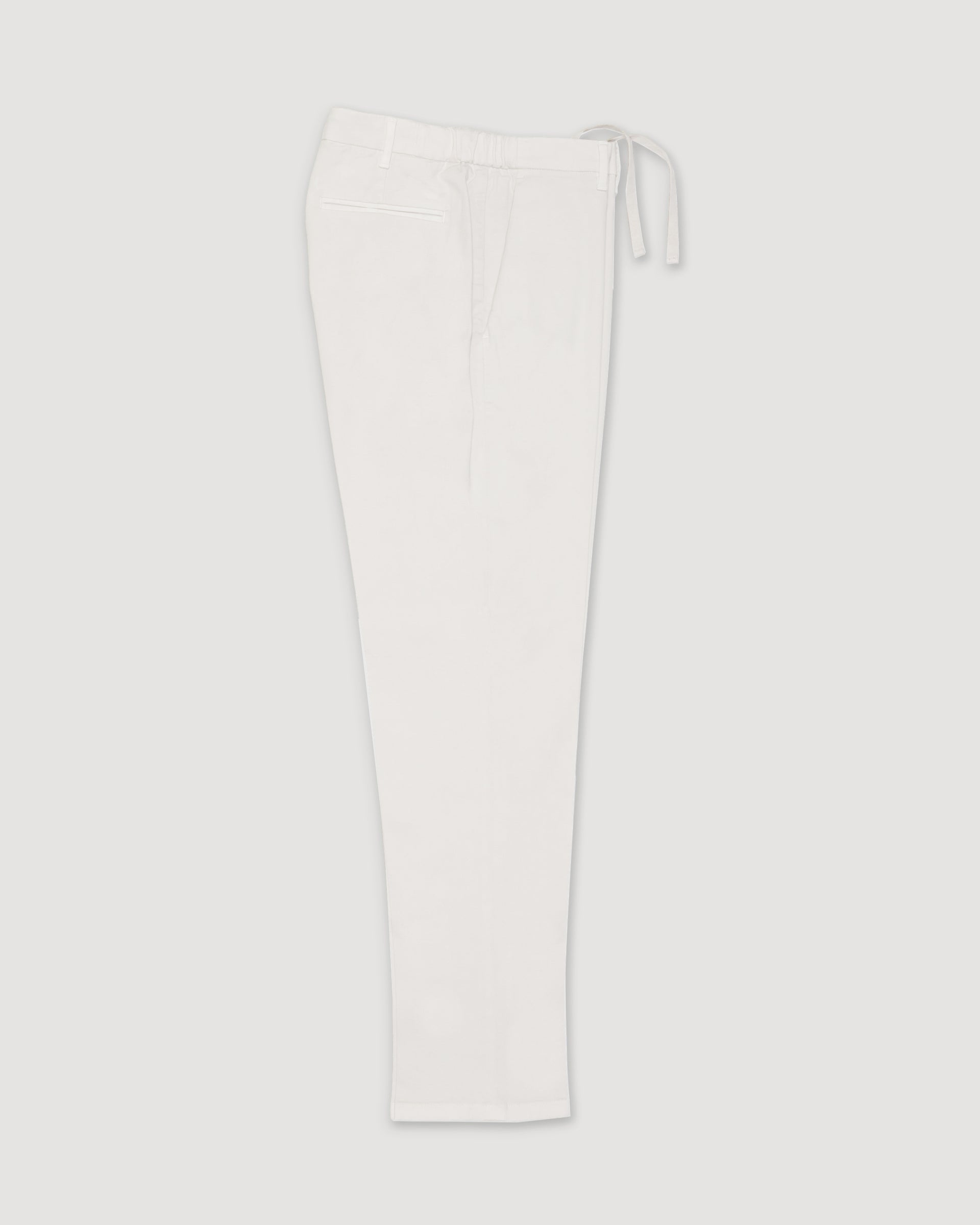 Pantalone chino Dumbo in gabardine di cotone stretch con coulisse. - Beige