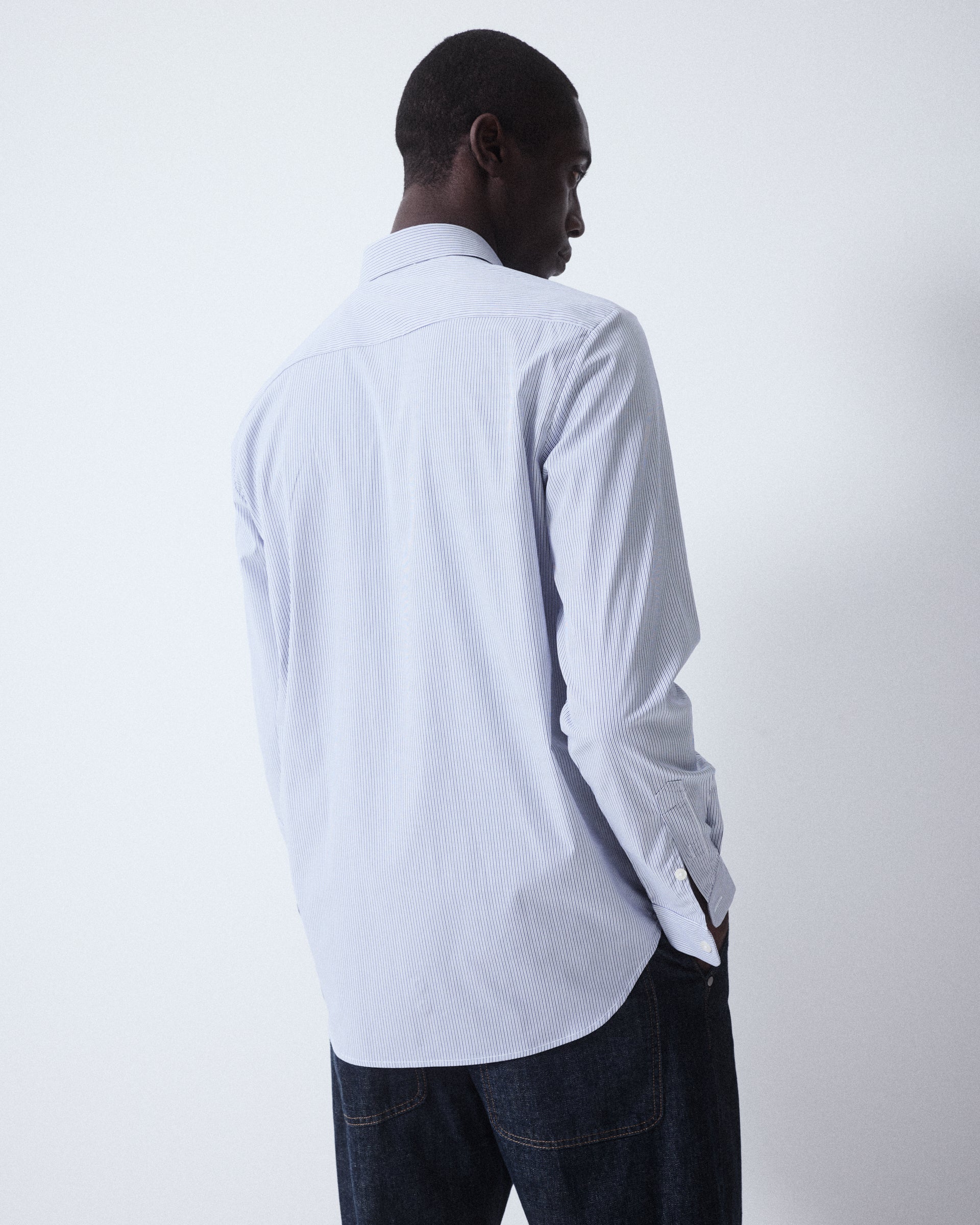 Camicia Scott Poplin Riga Alternata M/l - NAVY