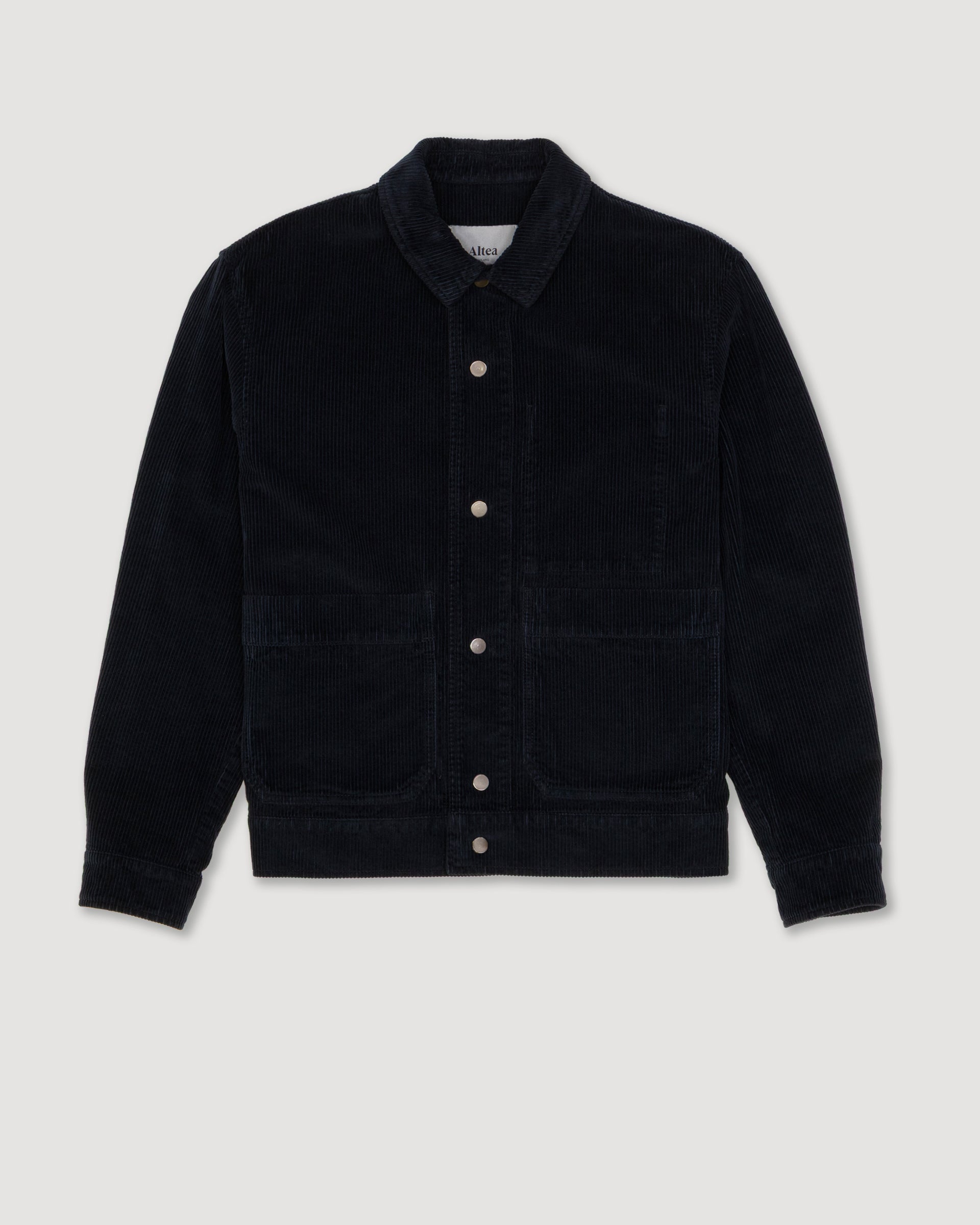 Cornell chore jacket in cotton corduroy, semi-lined. Blue - Navy