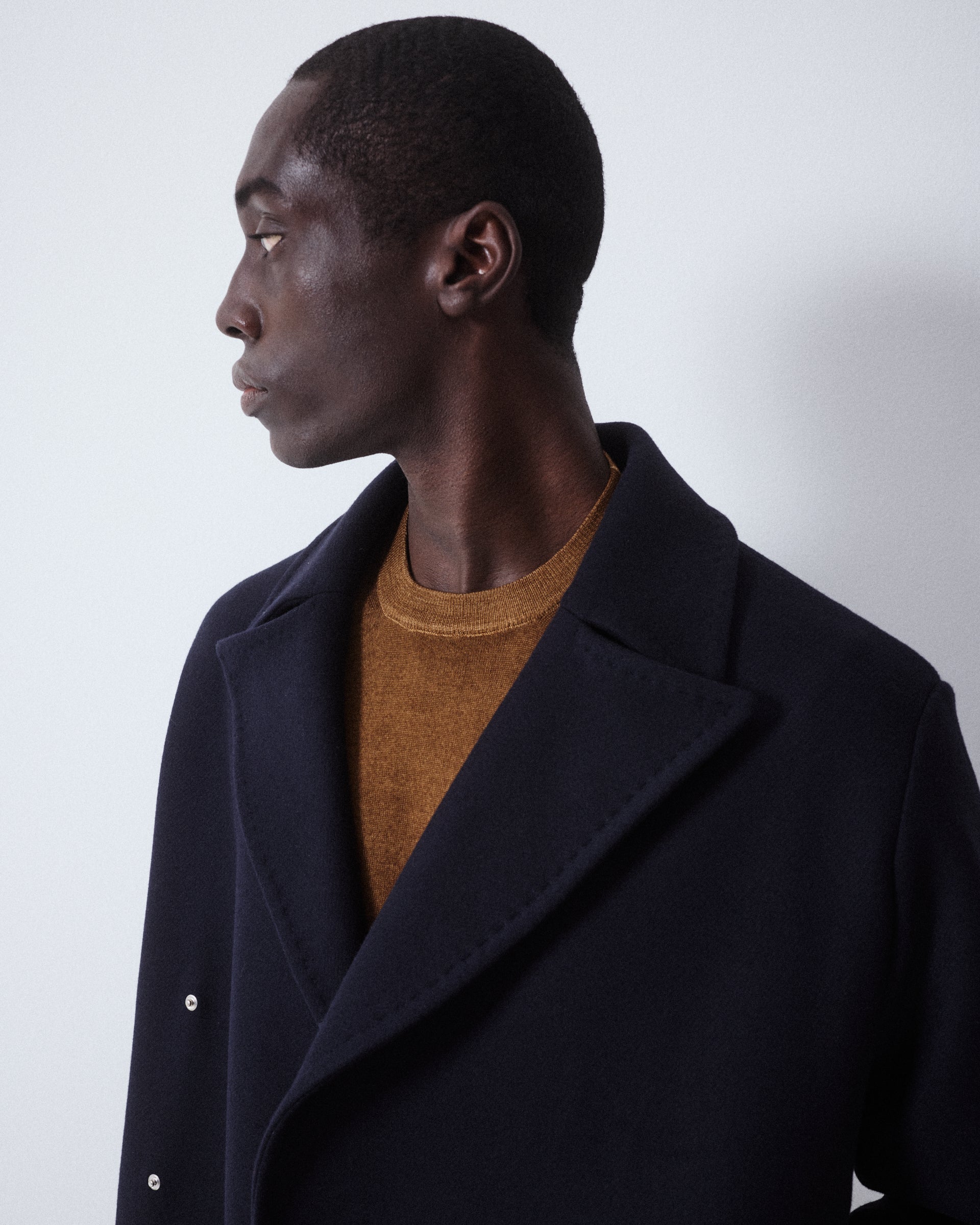 Cappotto Cordell Panno Misto Lana - NAVY