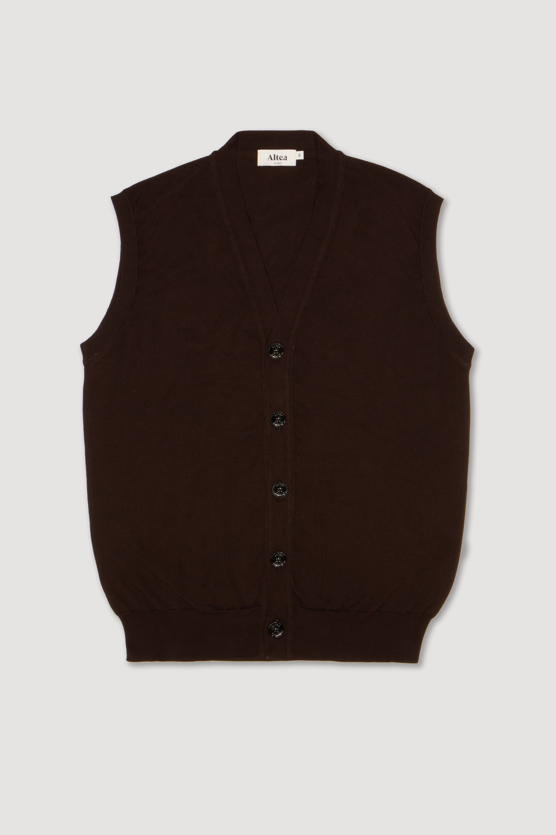 Gilet Maglia Cotone Rasato - Moro