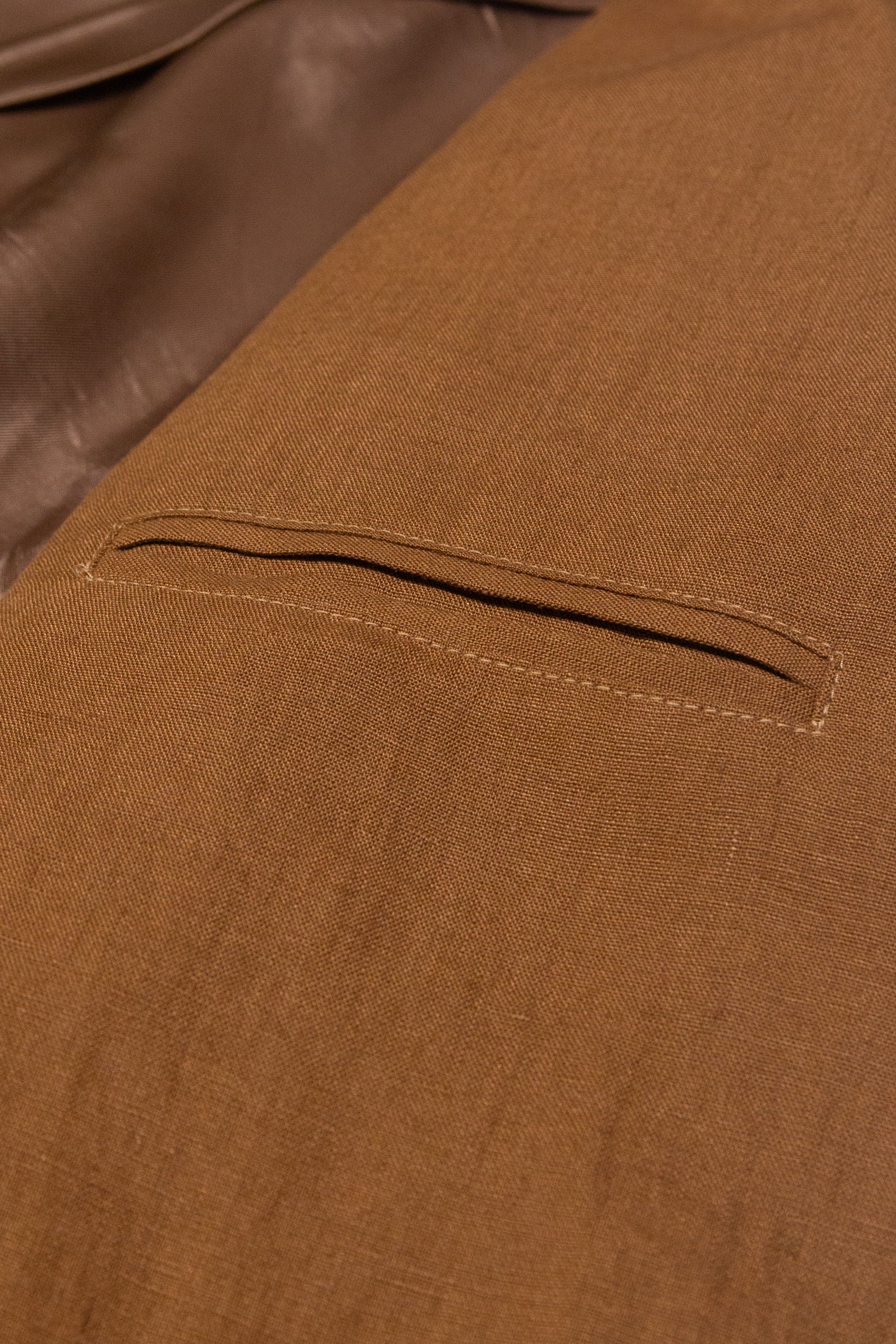 Giacca Aston Lino Tinto Pezza - Cuoio