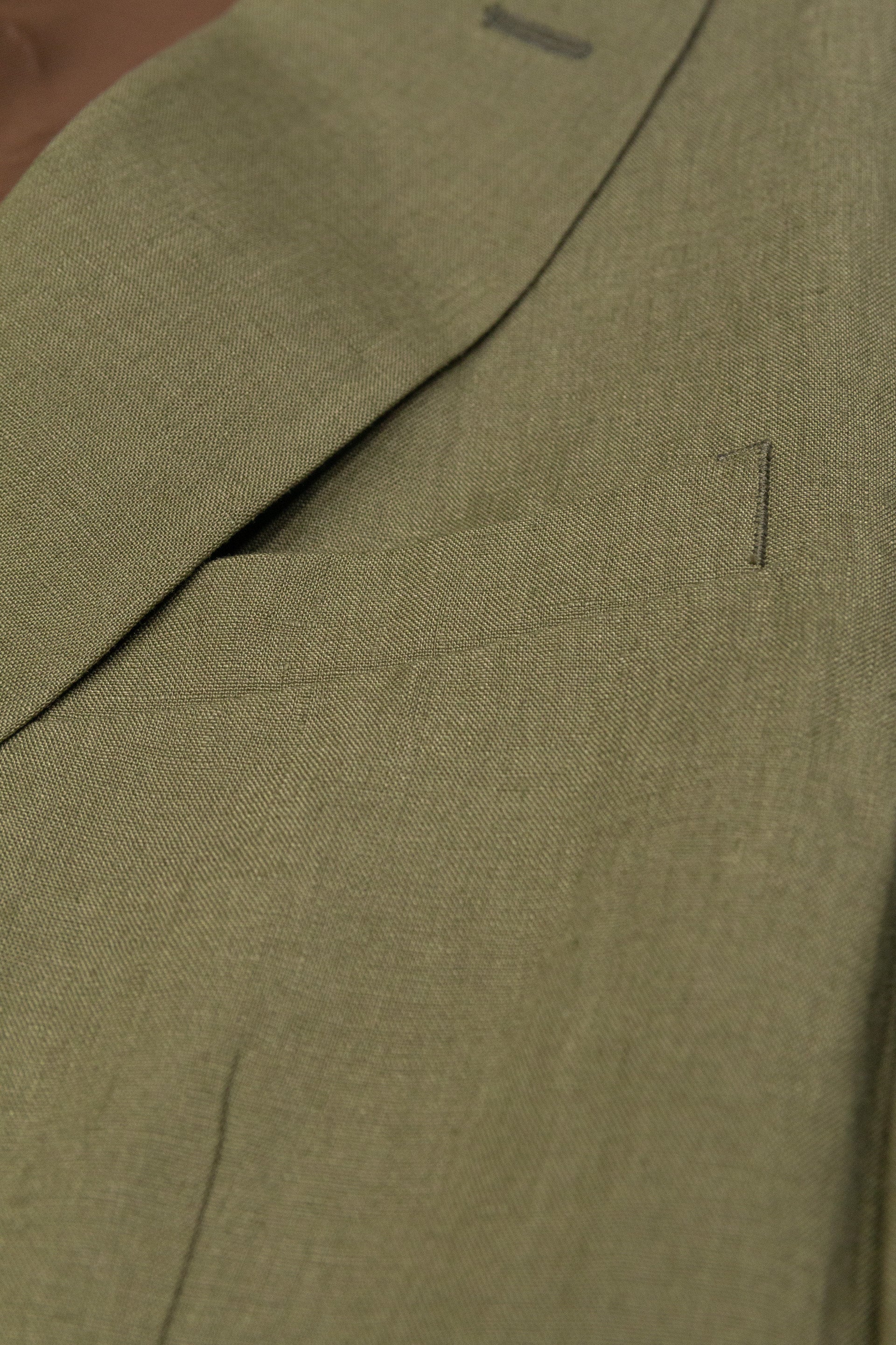 Giacca Aston Lino Tinto Pezza - Salvia